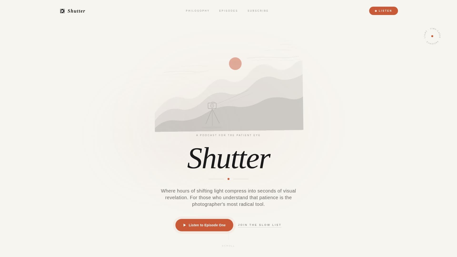 Time-Lapse Photography Content Specialist Blog Website Template