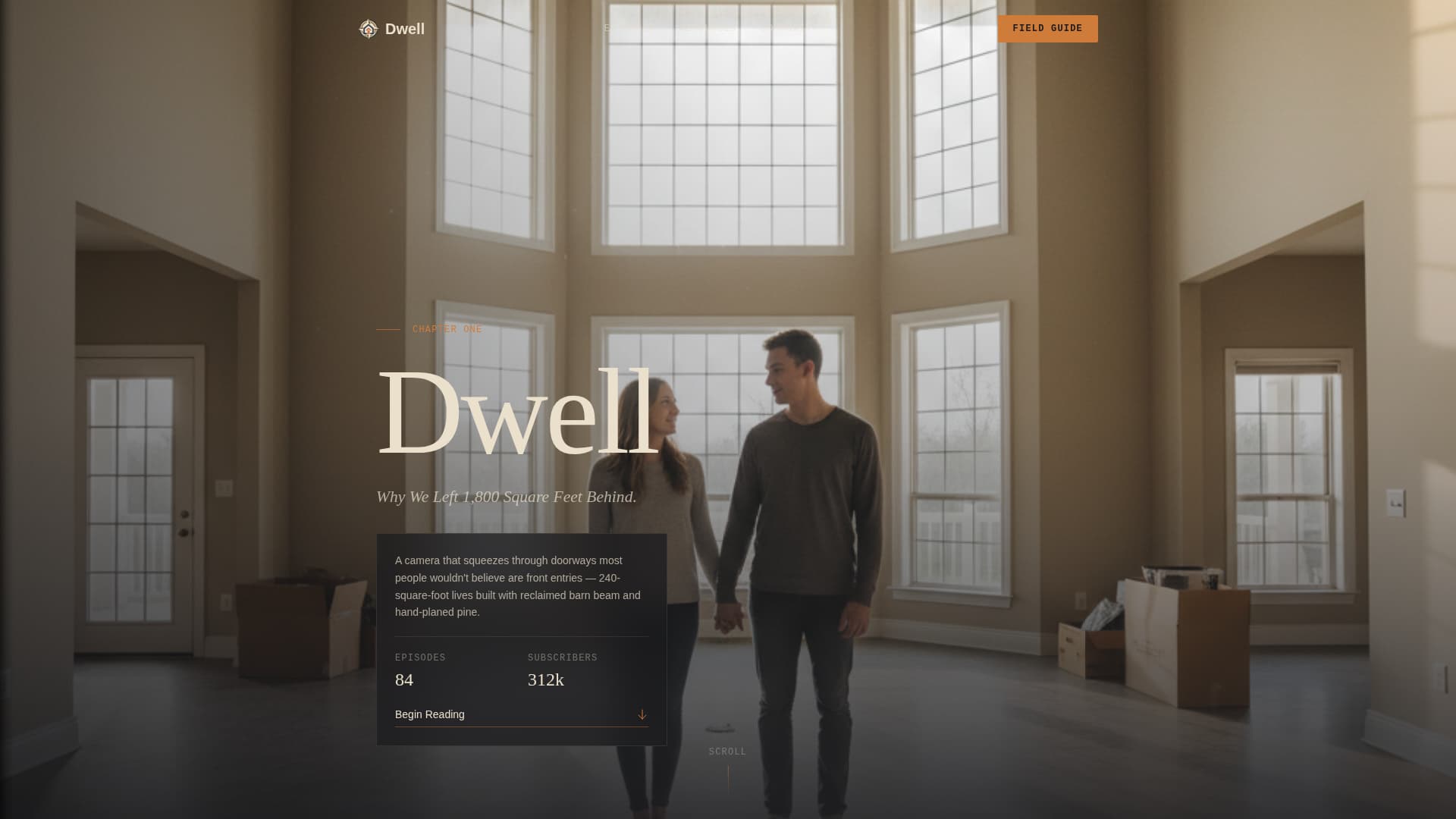 Dwell — Inspiring Minimalist-Housing Landing Page Template