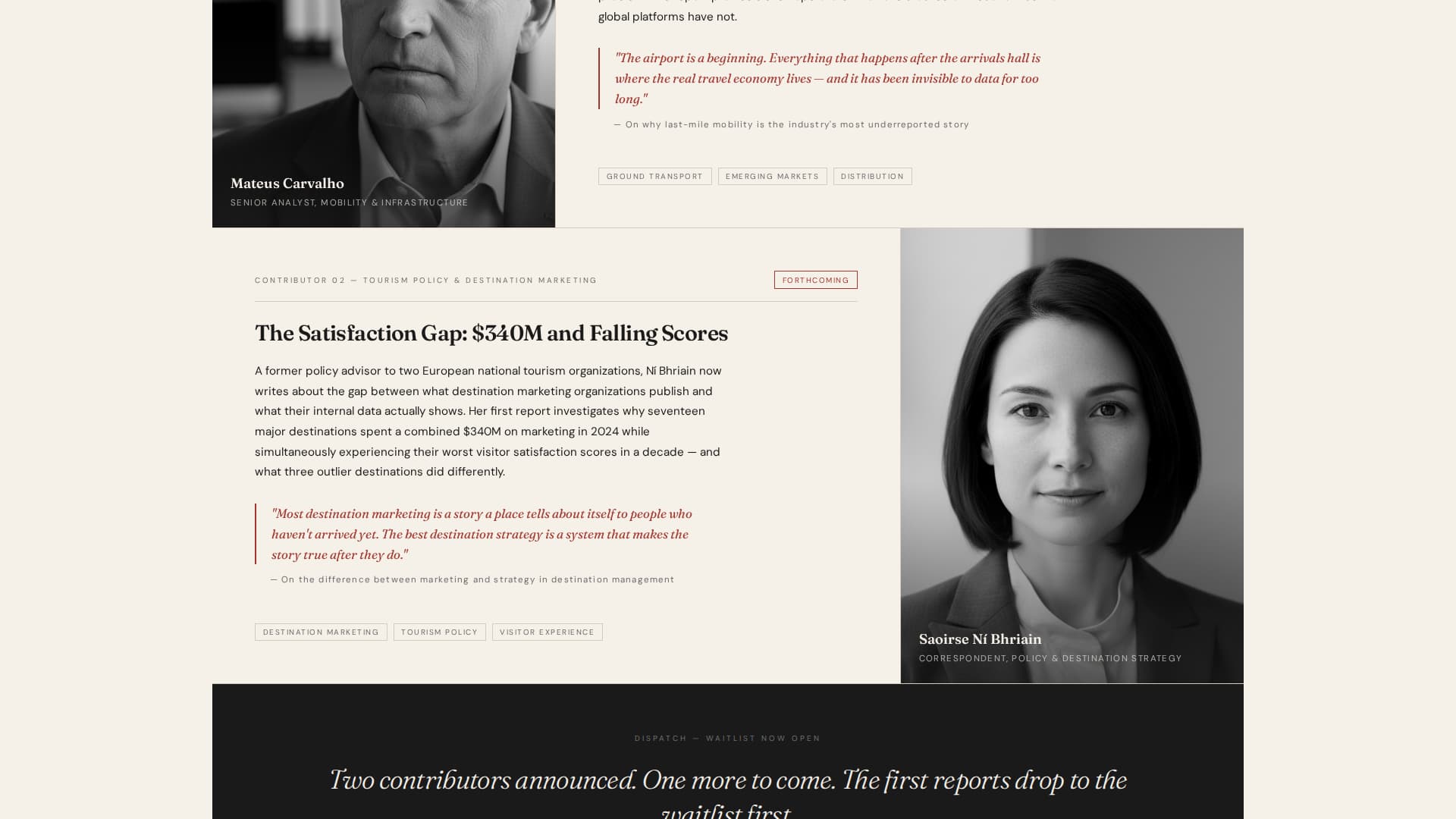 Dispatch - Authoritative Travelindustry Landing Page Template