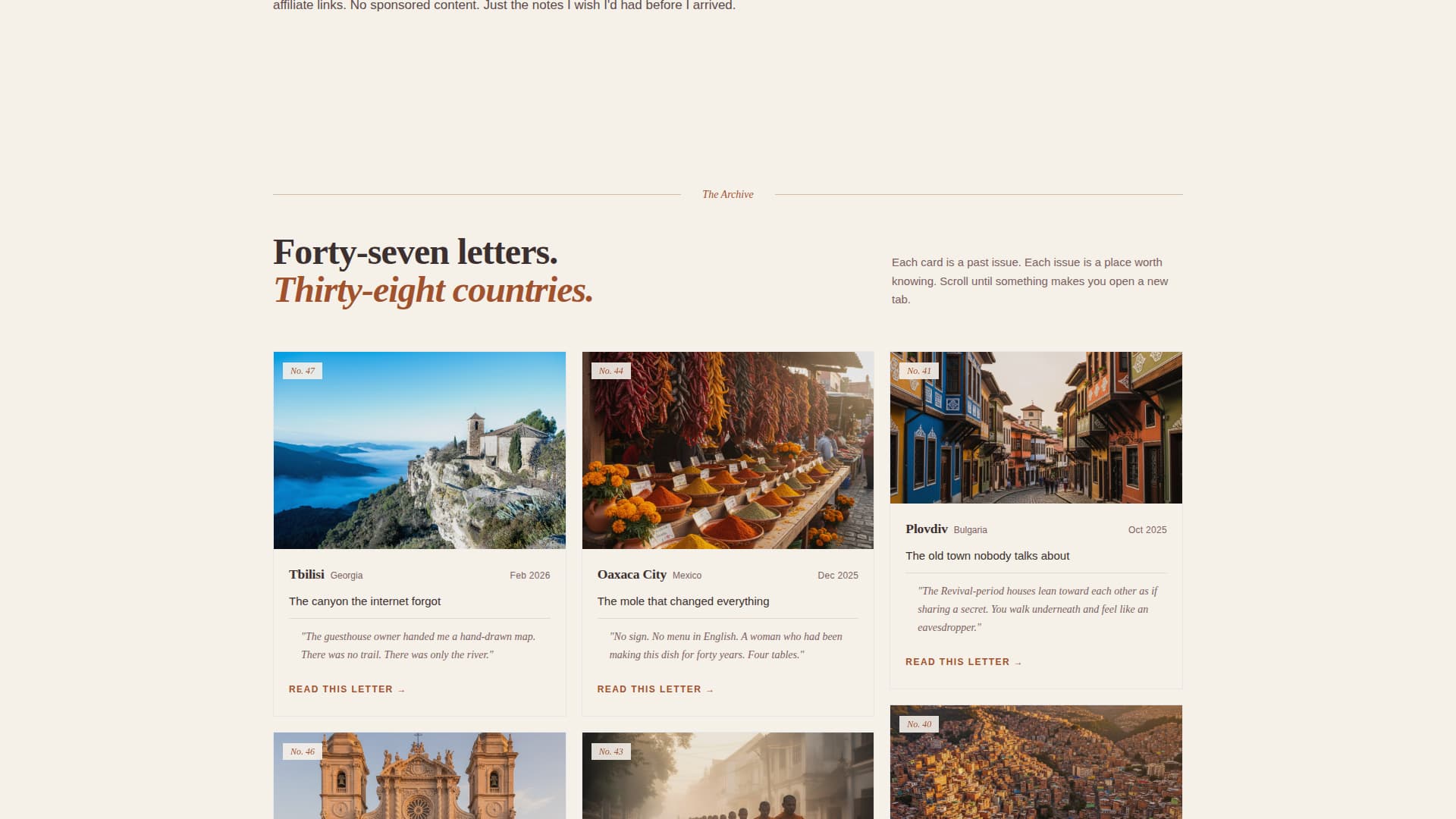 Dispatch - Curated Travel Landing Page Template