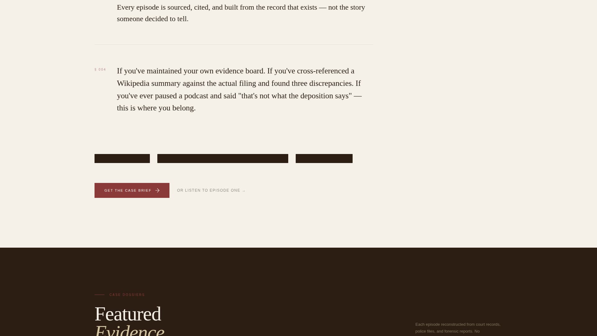 Casefile — Authoritative Investigative Journalism Landing Page Template