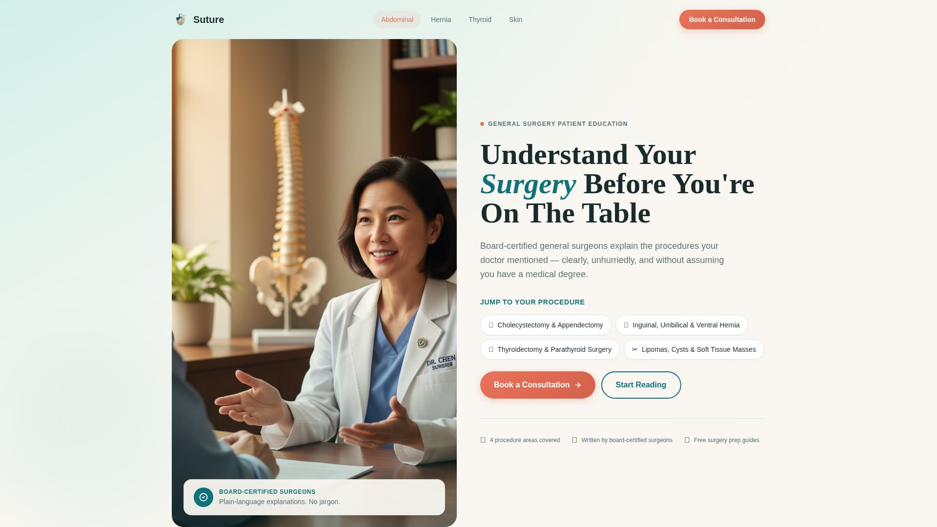 Incise — Expert Orthopedic Surgeon Landing Page Template