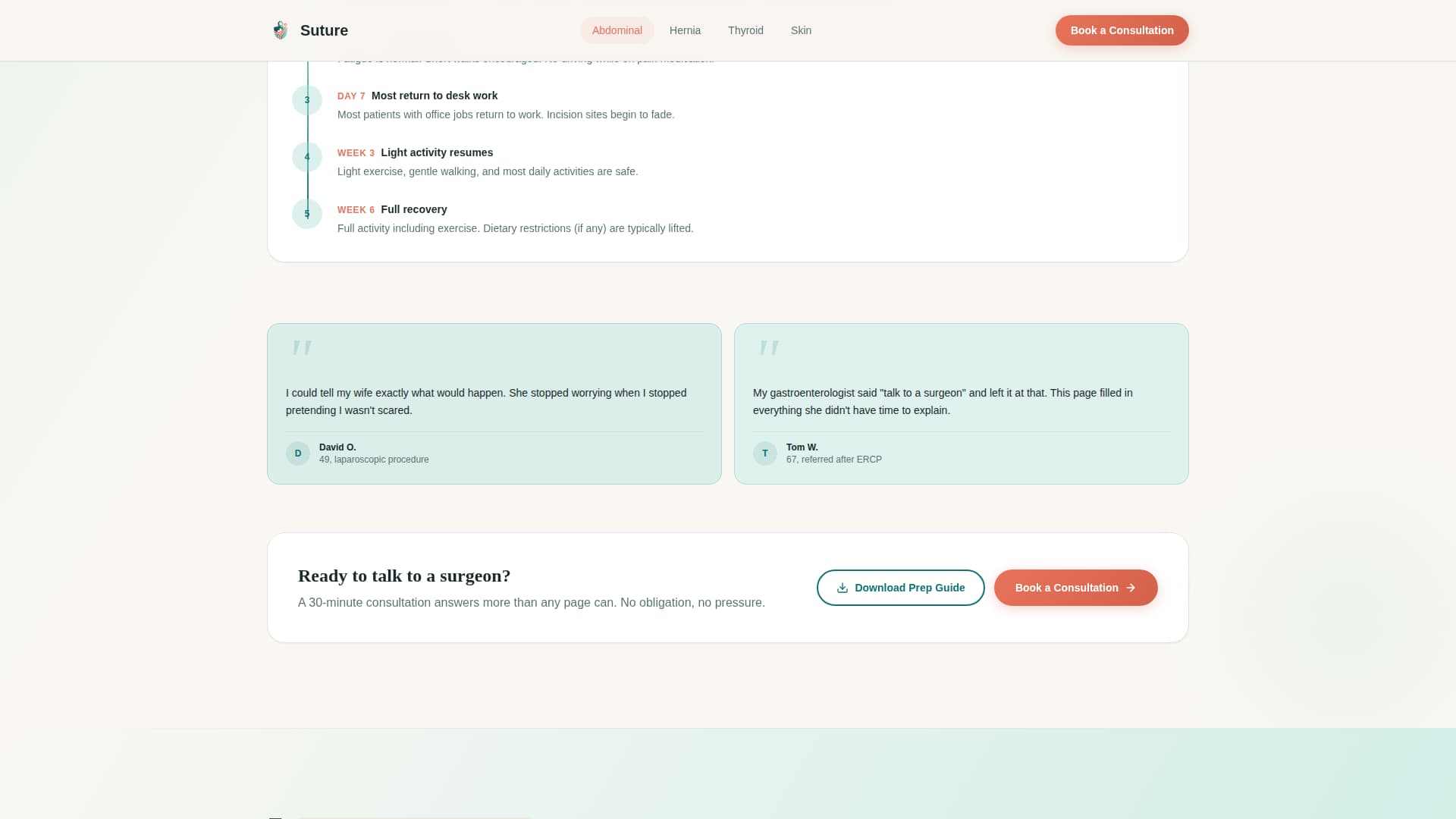 Incise — Expert Orthopedic Surgeon Landing Page Template