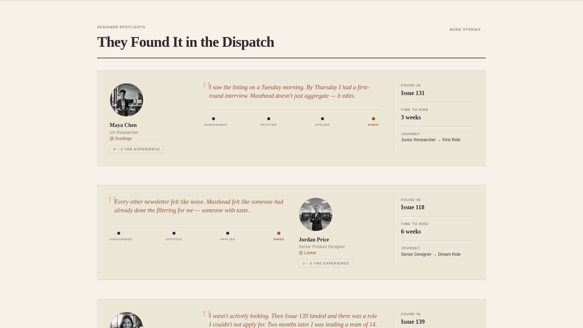 Masthead - Editorial UX Design Landing Page Template