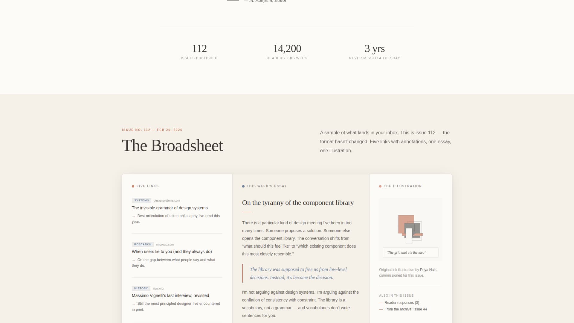 UX & Design Newsletter Blog Website Template
