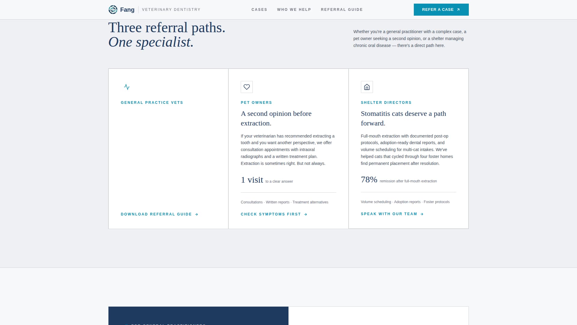 Fang - Precision Veterinary Landing Page Template