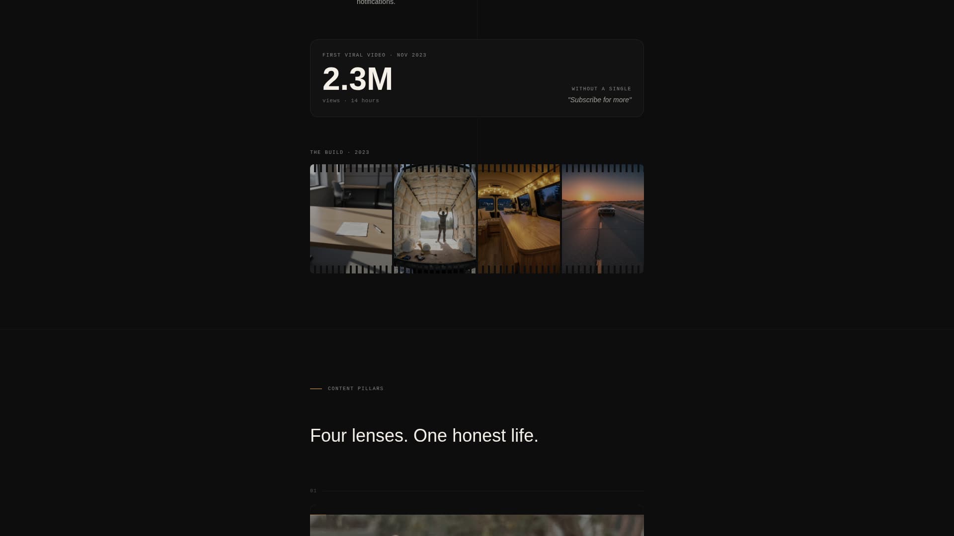 Drift - Cinematic Nomad Landing Page Template