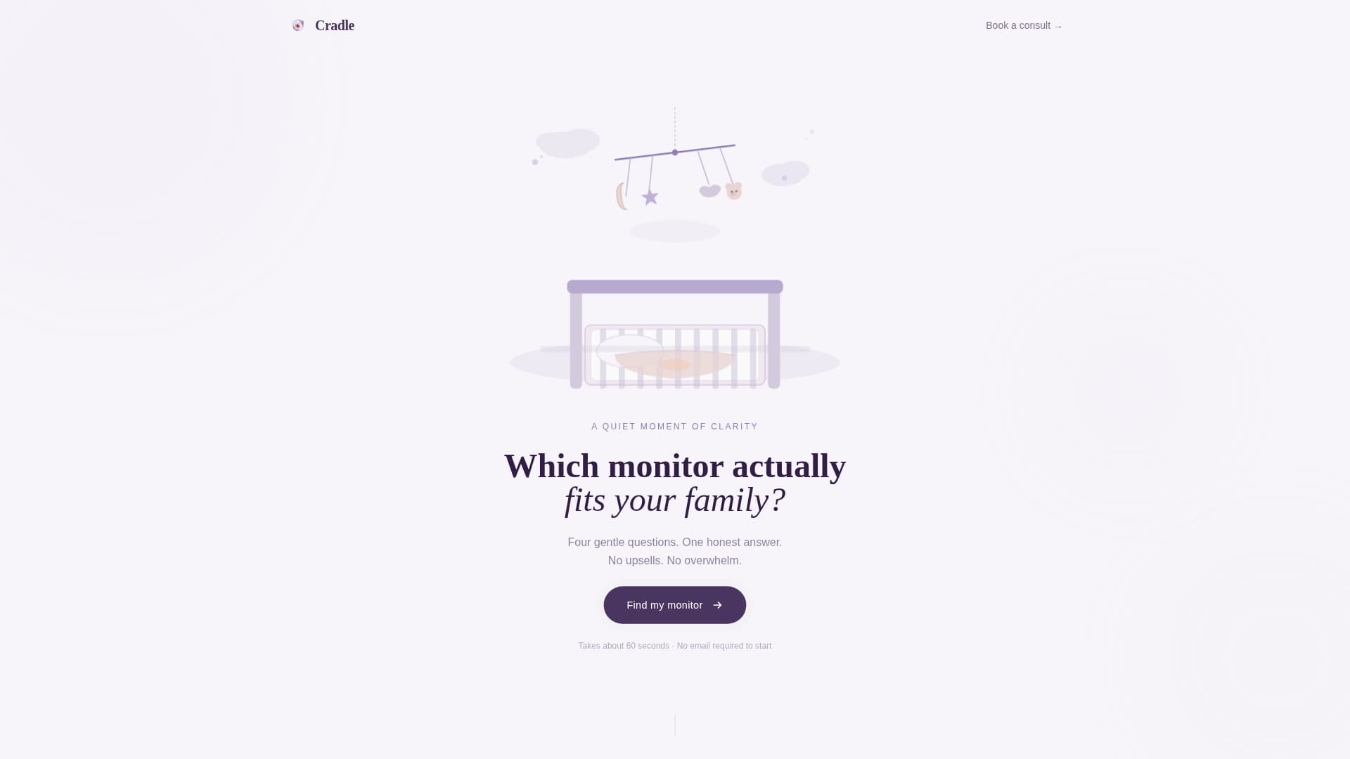 Cradle - Calming Babymonitor Landing Page Template