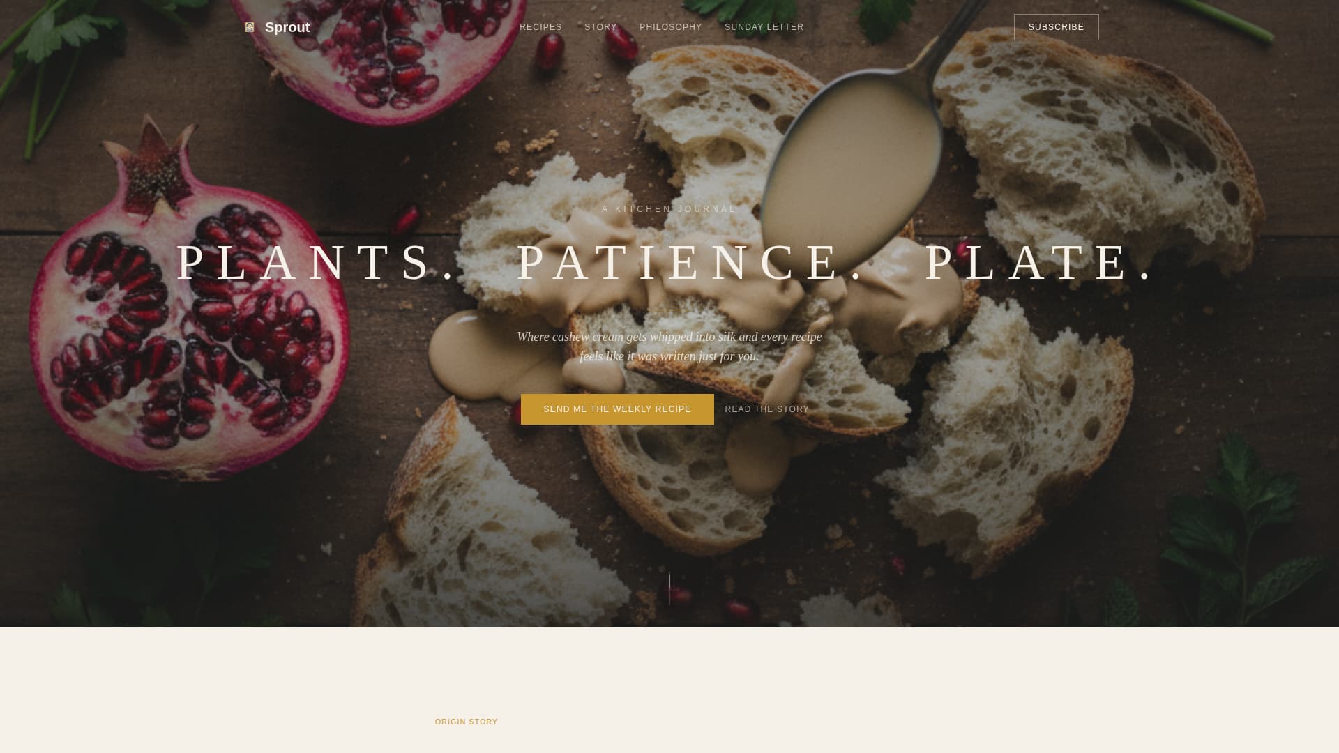 Sprout - Elegant Vegan Landing Page Template