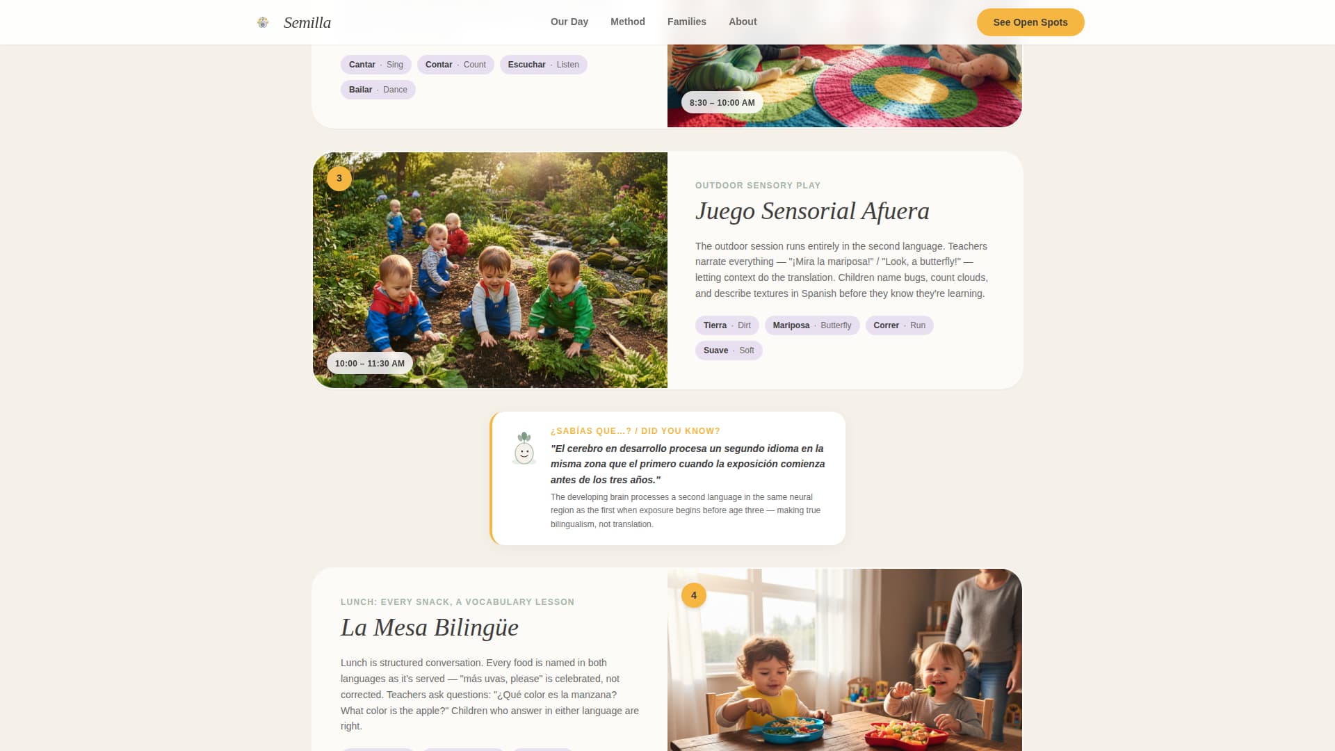 Bilingual - Premium Daycare Landing Page Template