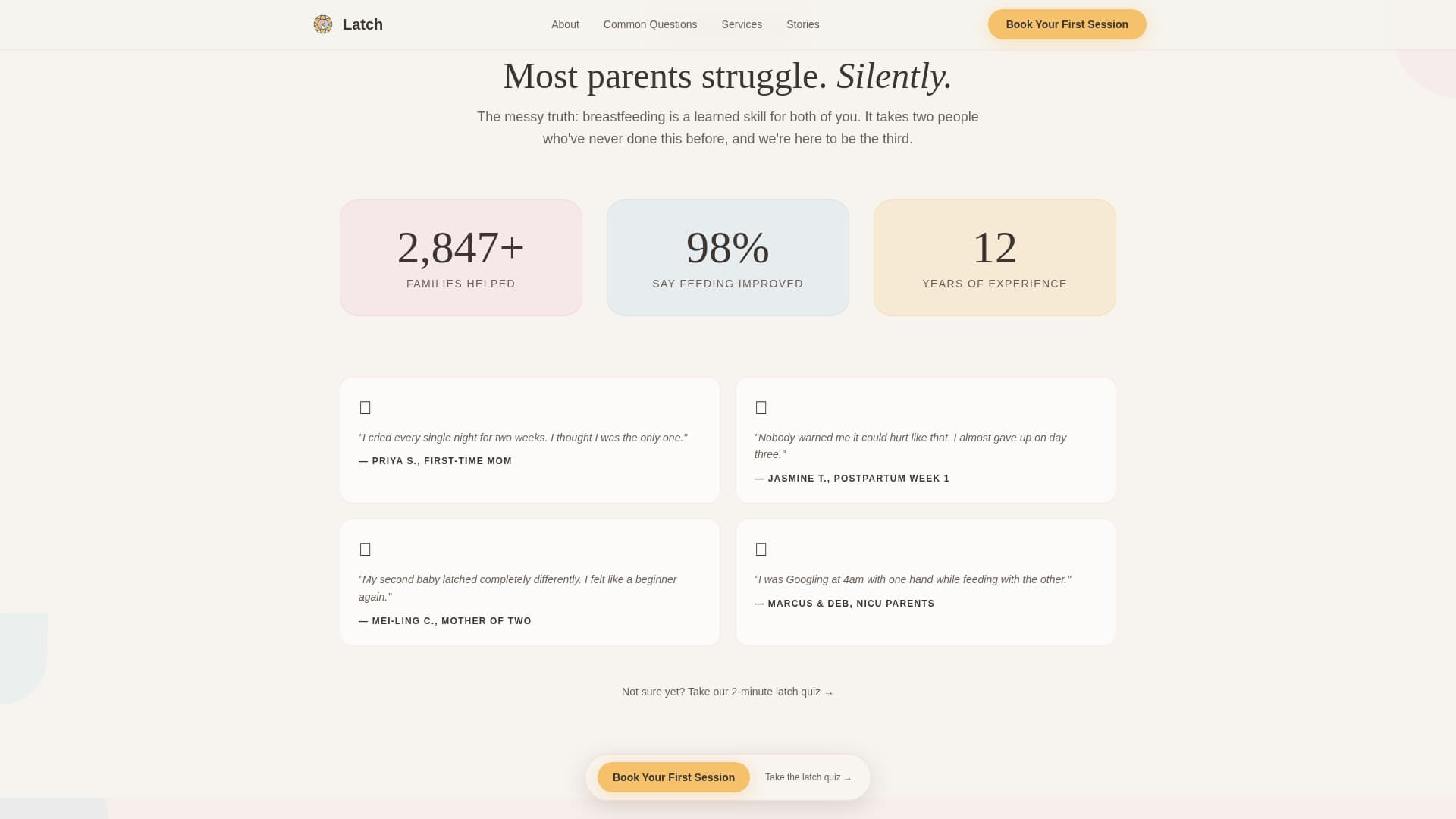 Maternity & Baby Care Booking Website Template