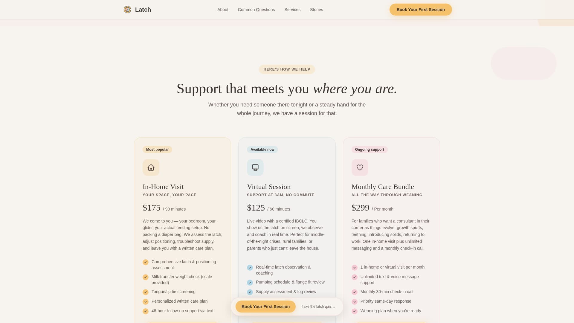 Maternity & Baby Care Booking Website Template