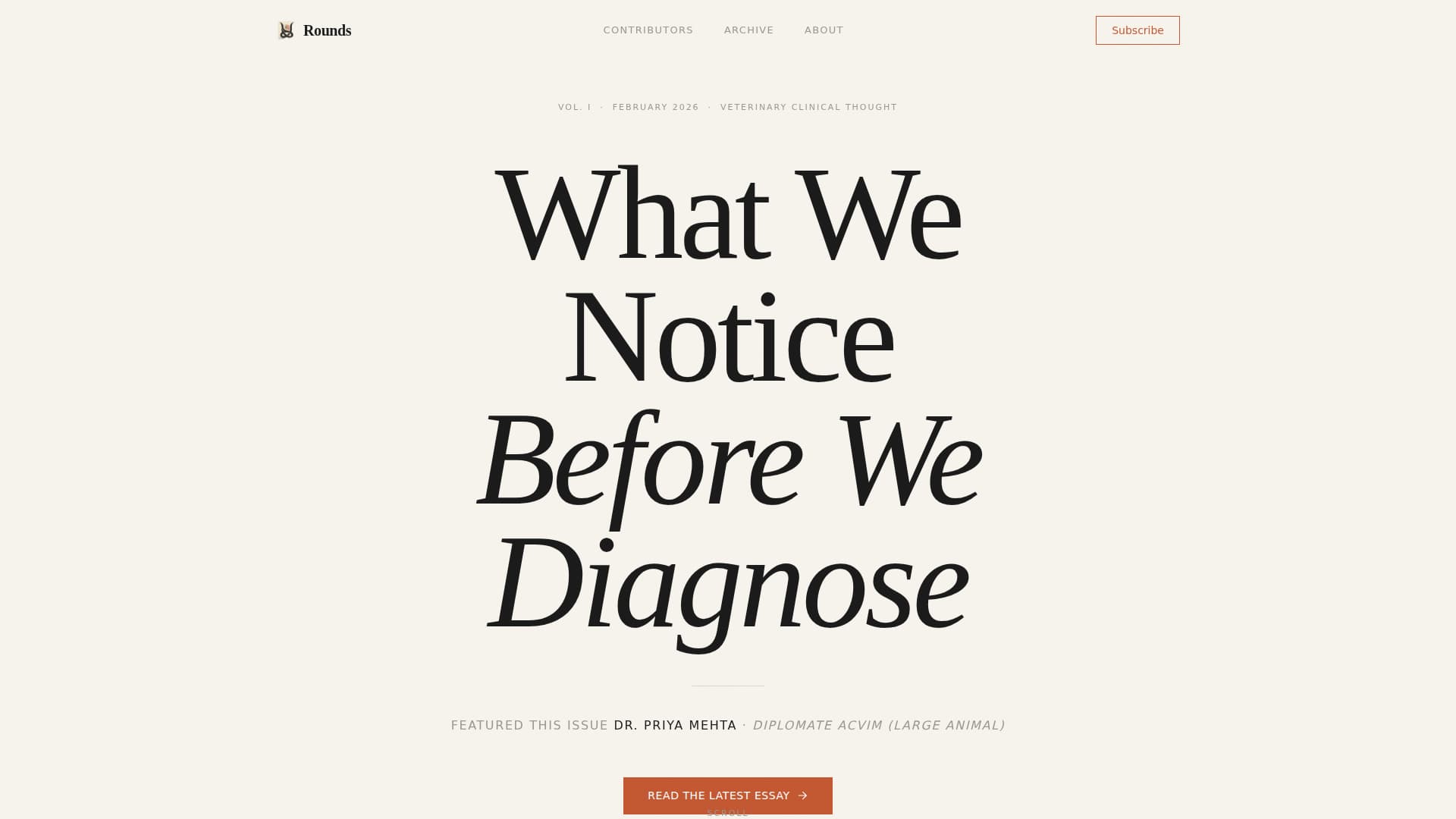 Rounds - Compelling Veterinary Landing Page Template