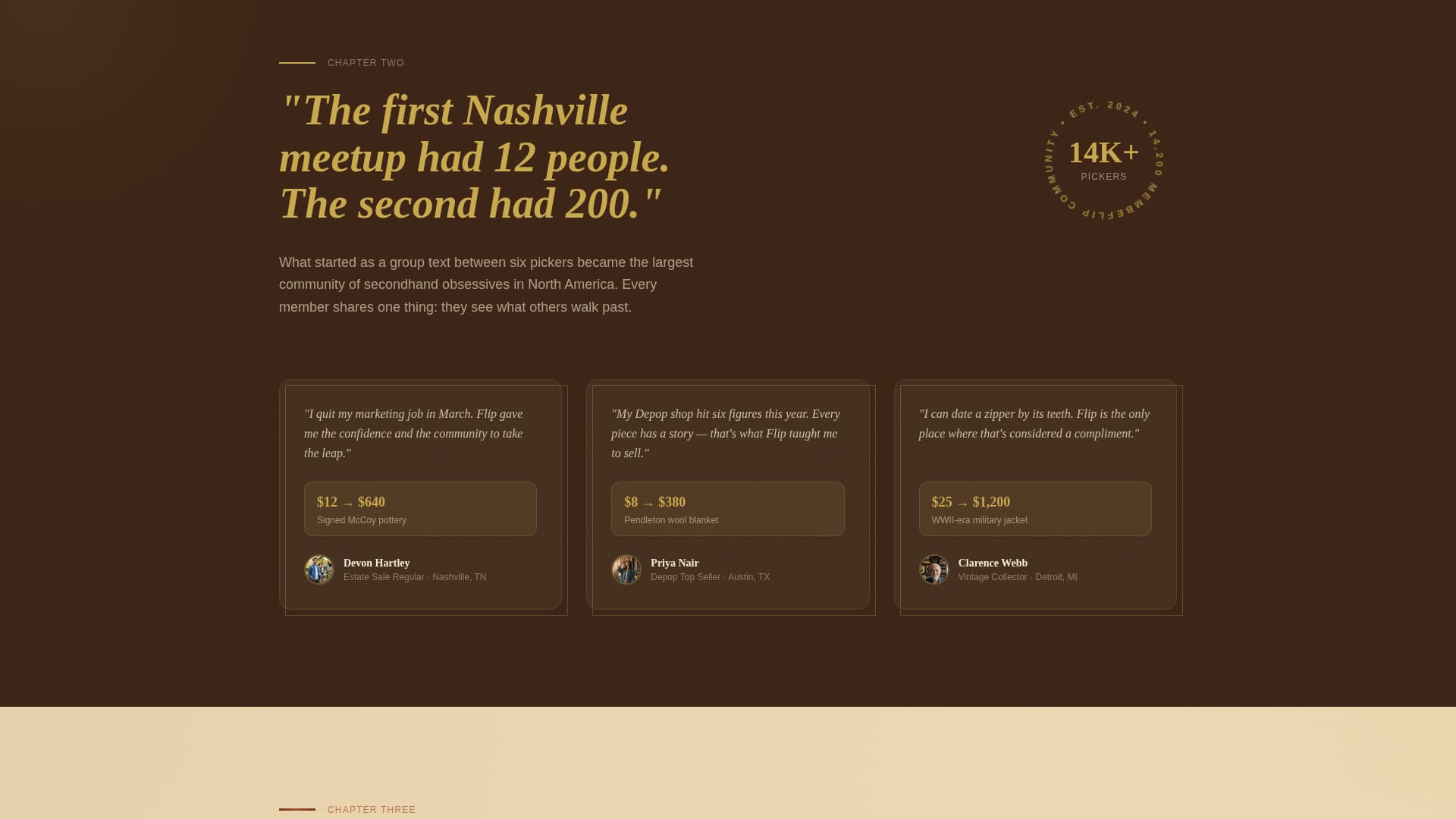 Flip - Timeless Thriftflipping Landing Page Template