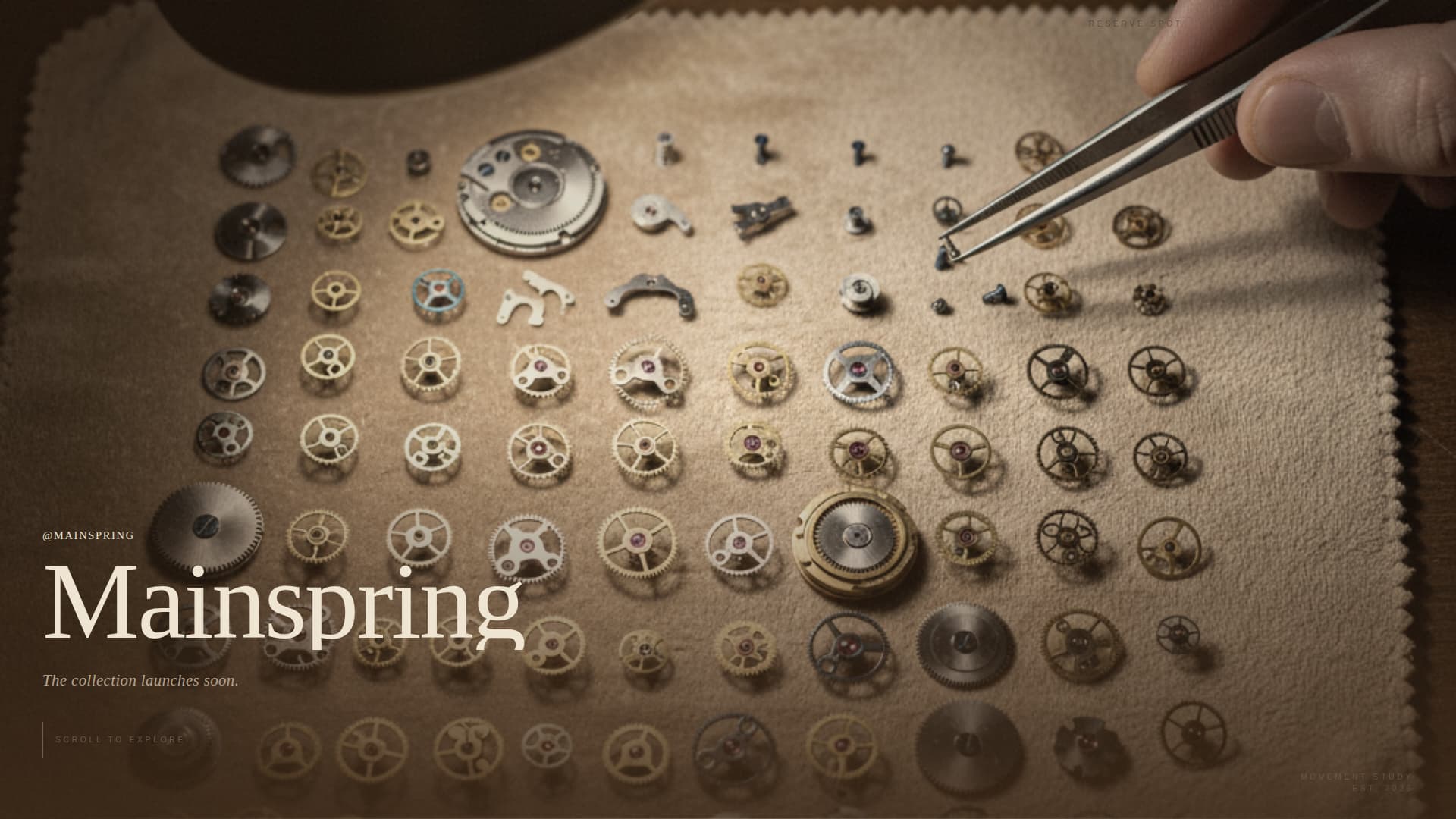 Mainspring - Elegant Horology Landing Page Template