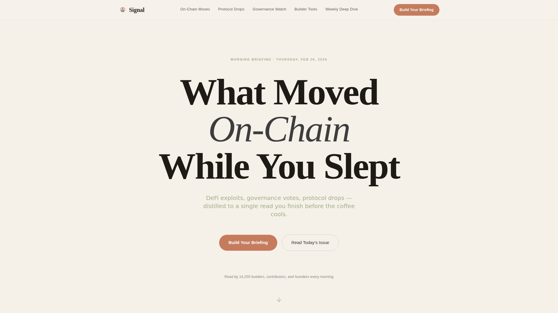 Signal - Curated Web3 Landing Page Template