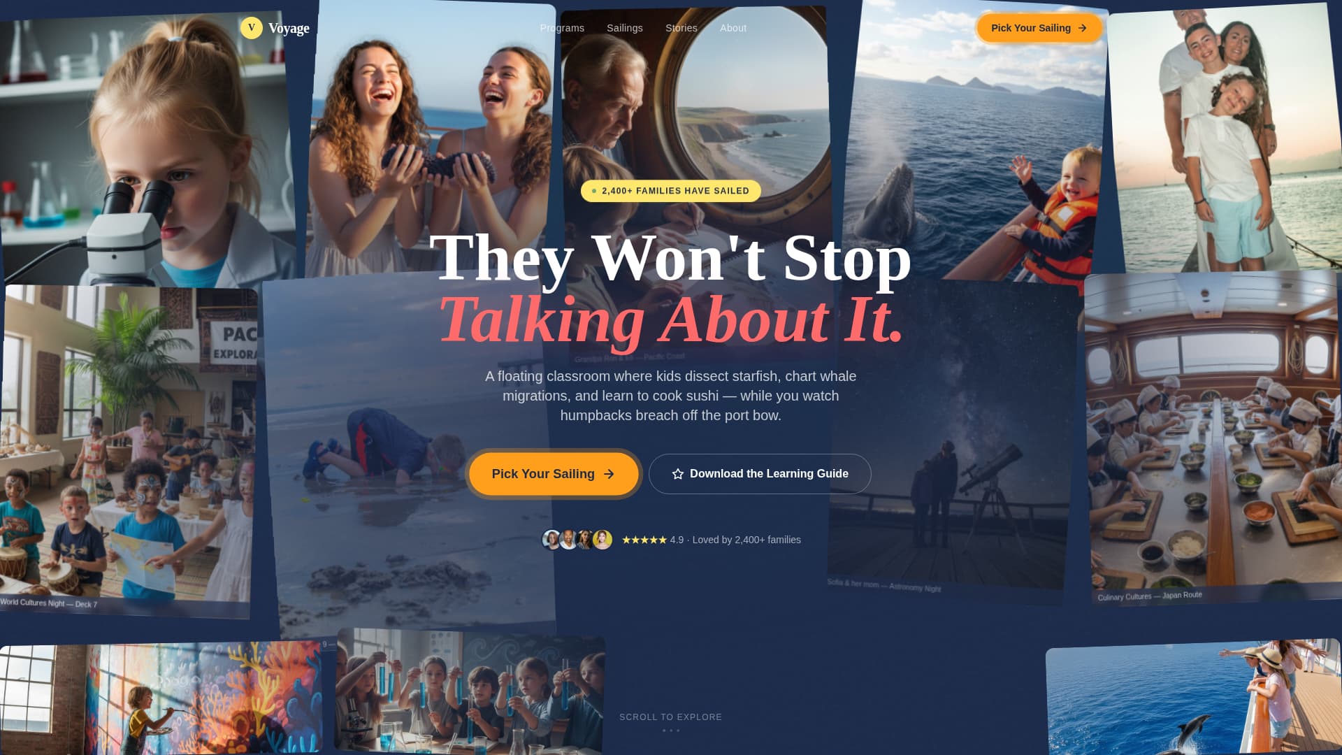 Voyage - Unforgettable Family Cruise Landing Page Template