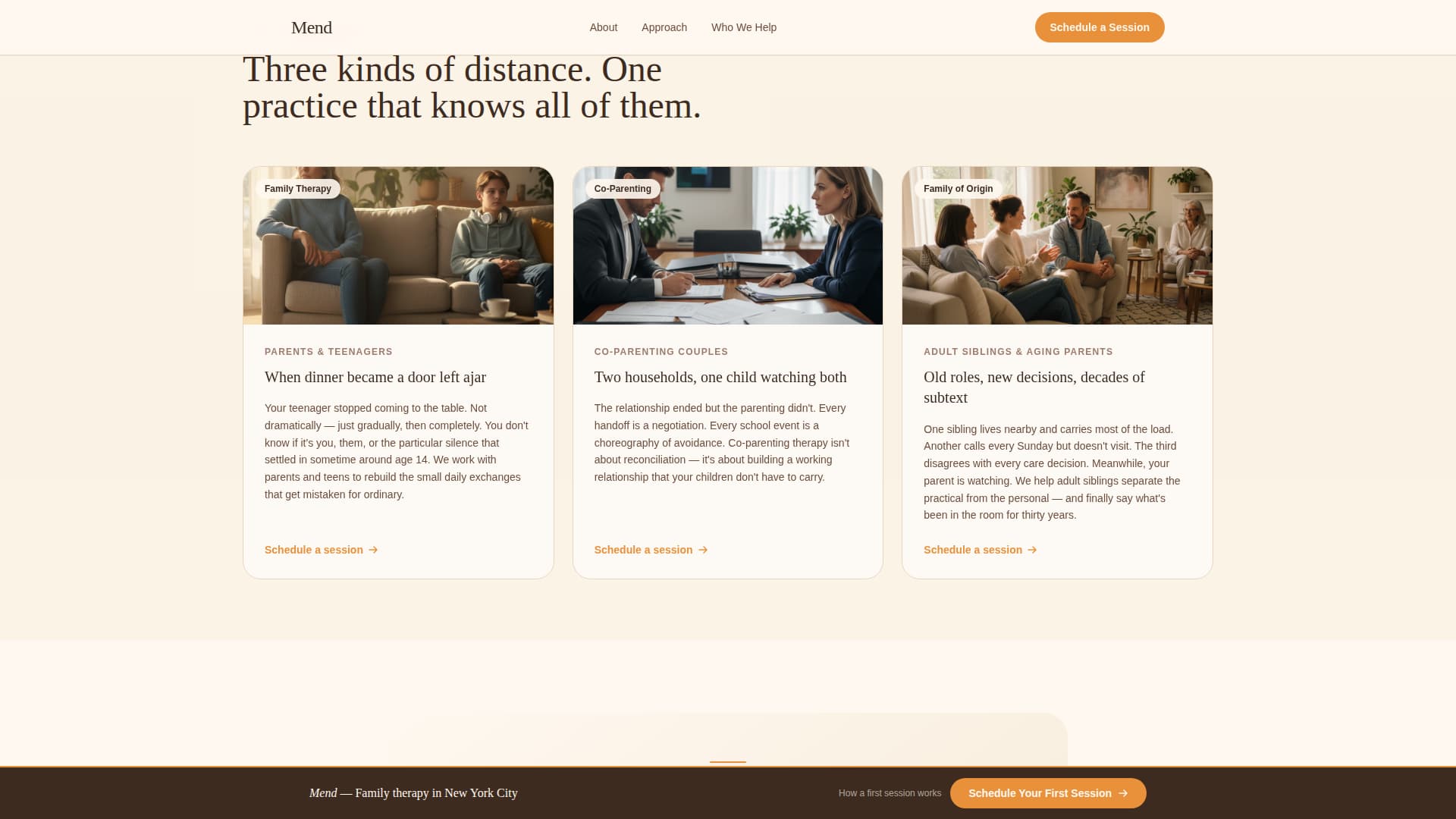 Family Counseling & Support Specialist Booking Website Template
