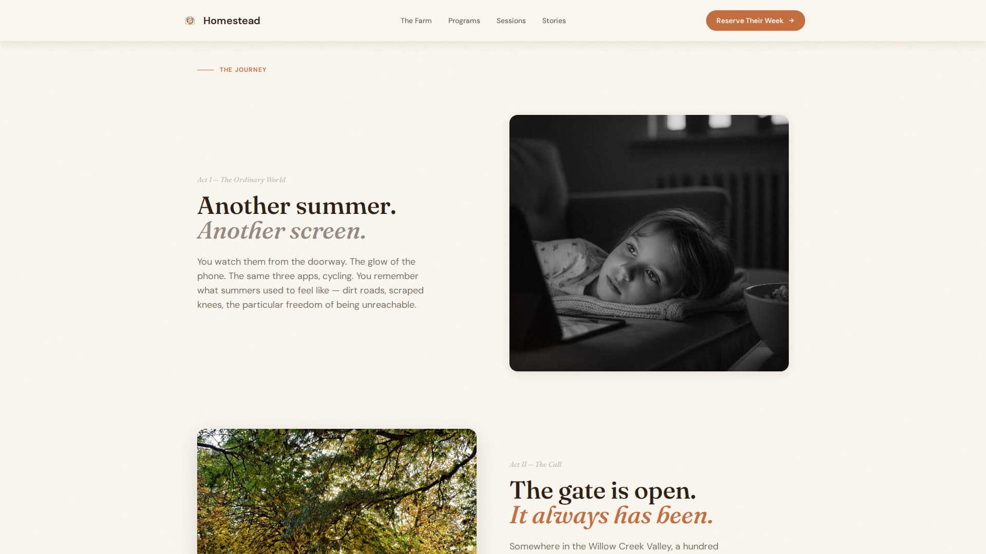 Summer Camp & Outdoor Program Booking Website Template