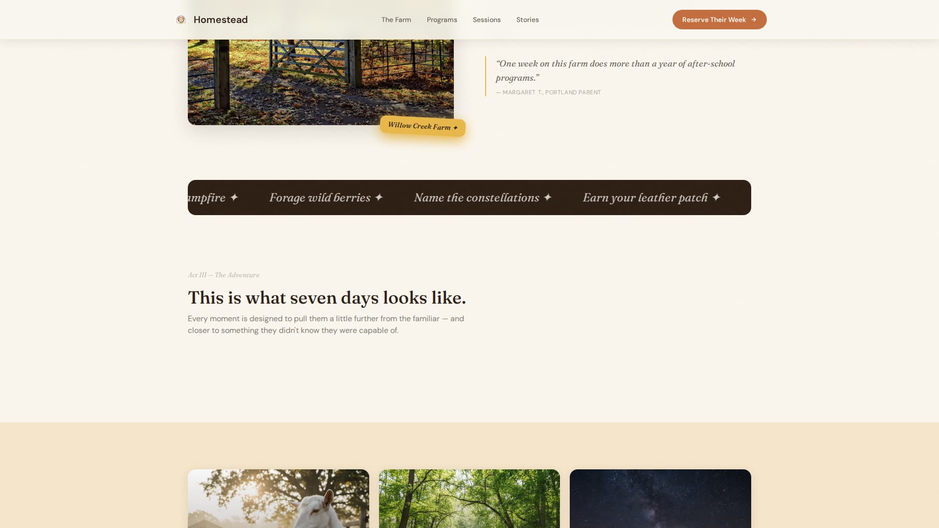 Summer Camp & Outdoor Program Booking Website Template