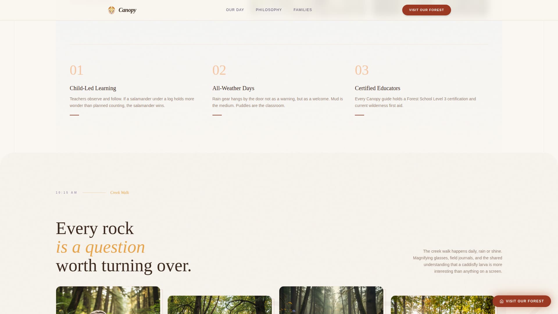 Canopy - Enchanting Forest Preschool Landing Page Template