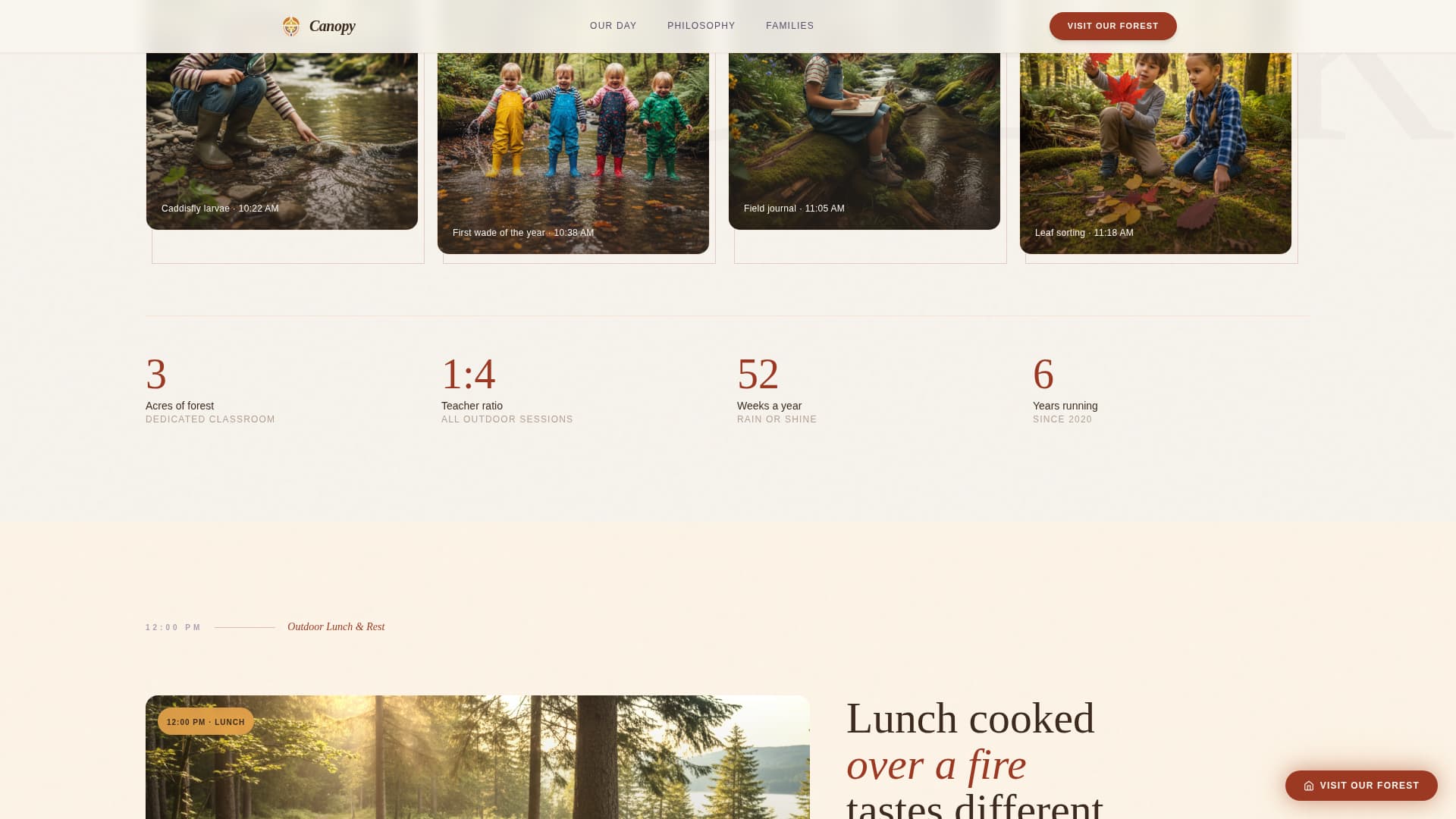 Canopy - Enchanting Forest Preschool Landing Page Template