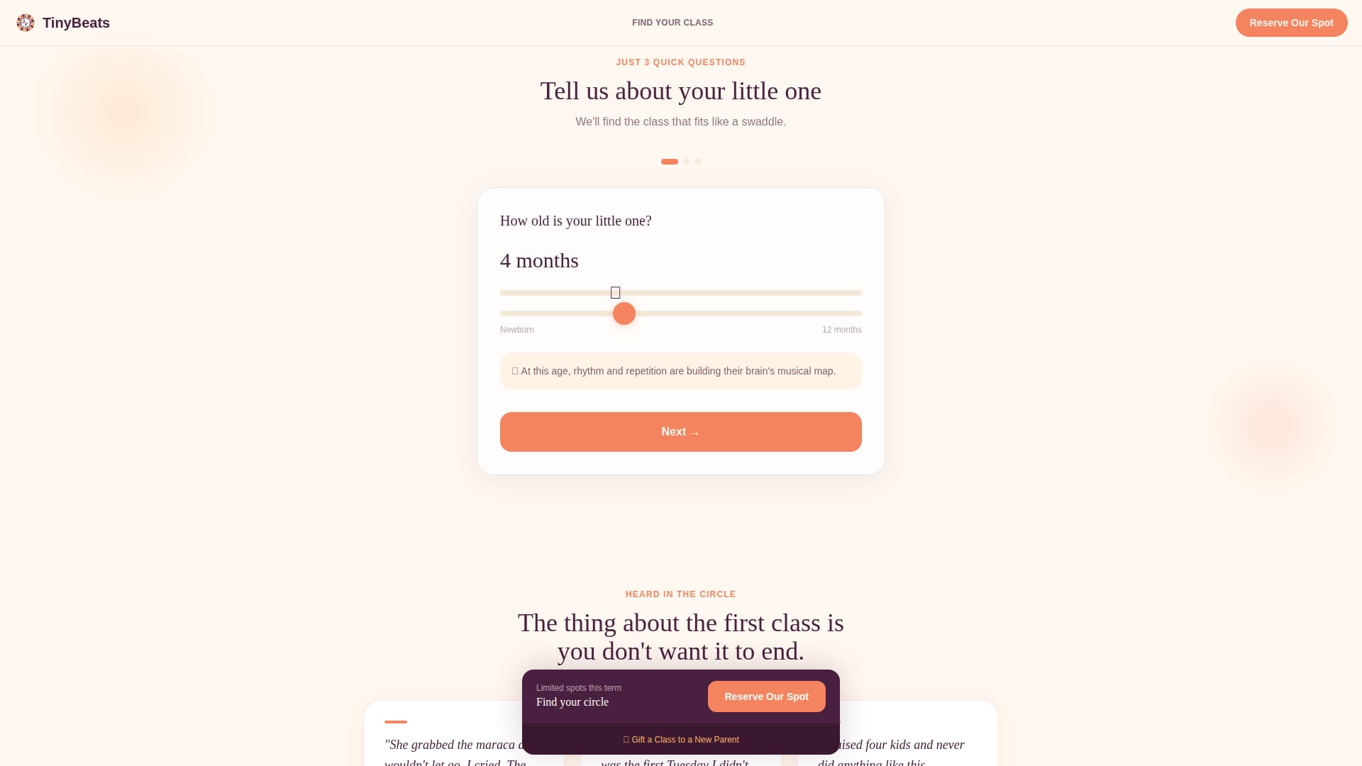 Hum - Nurturing Infant Music Landing Page Template
