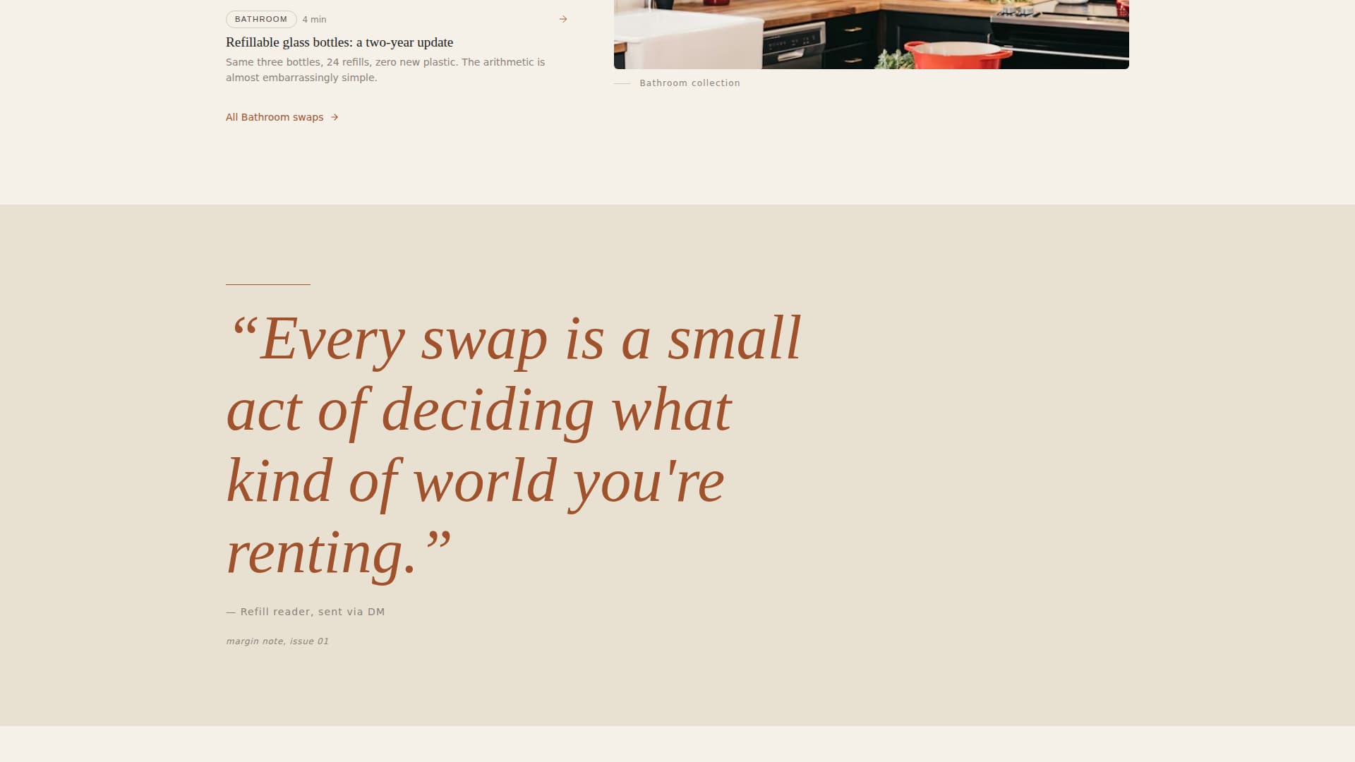 Refill - Intentional Zero Waste Landing Page Template