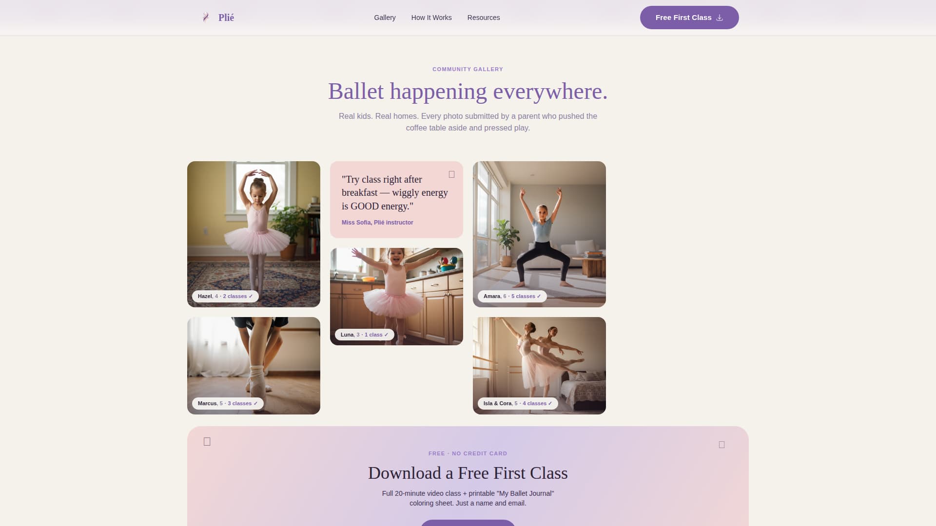 Kids Ballet Specialist Professional Website Template