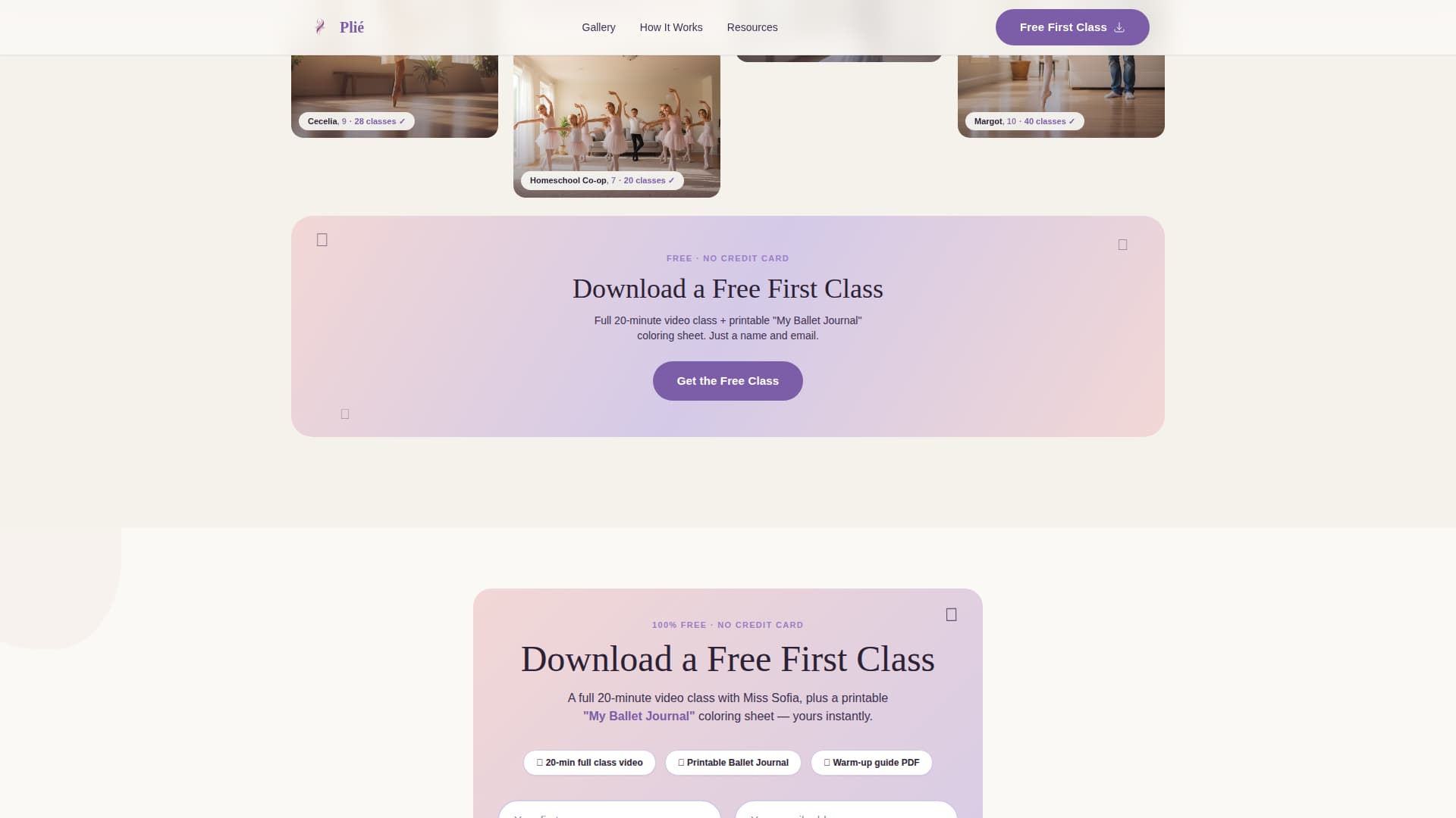 Kids Ballet Specialist Professional Website Template