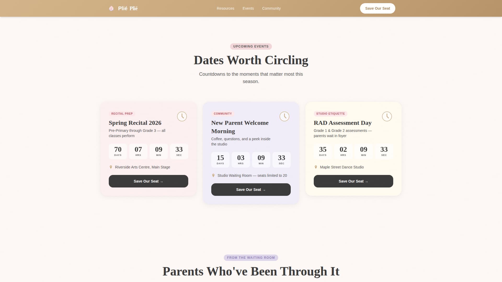 Kids Ballet Pre-Launch Website Template