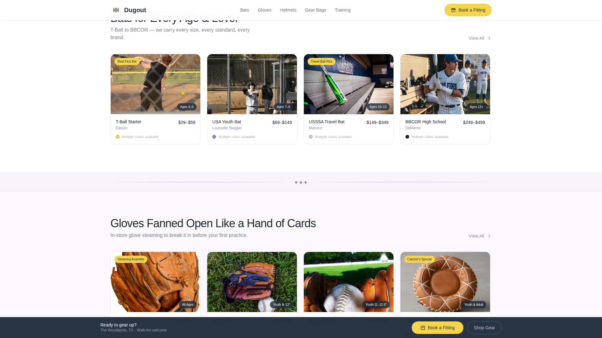 Kids Baseball Booking Website Template