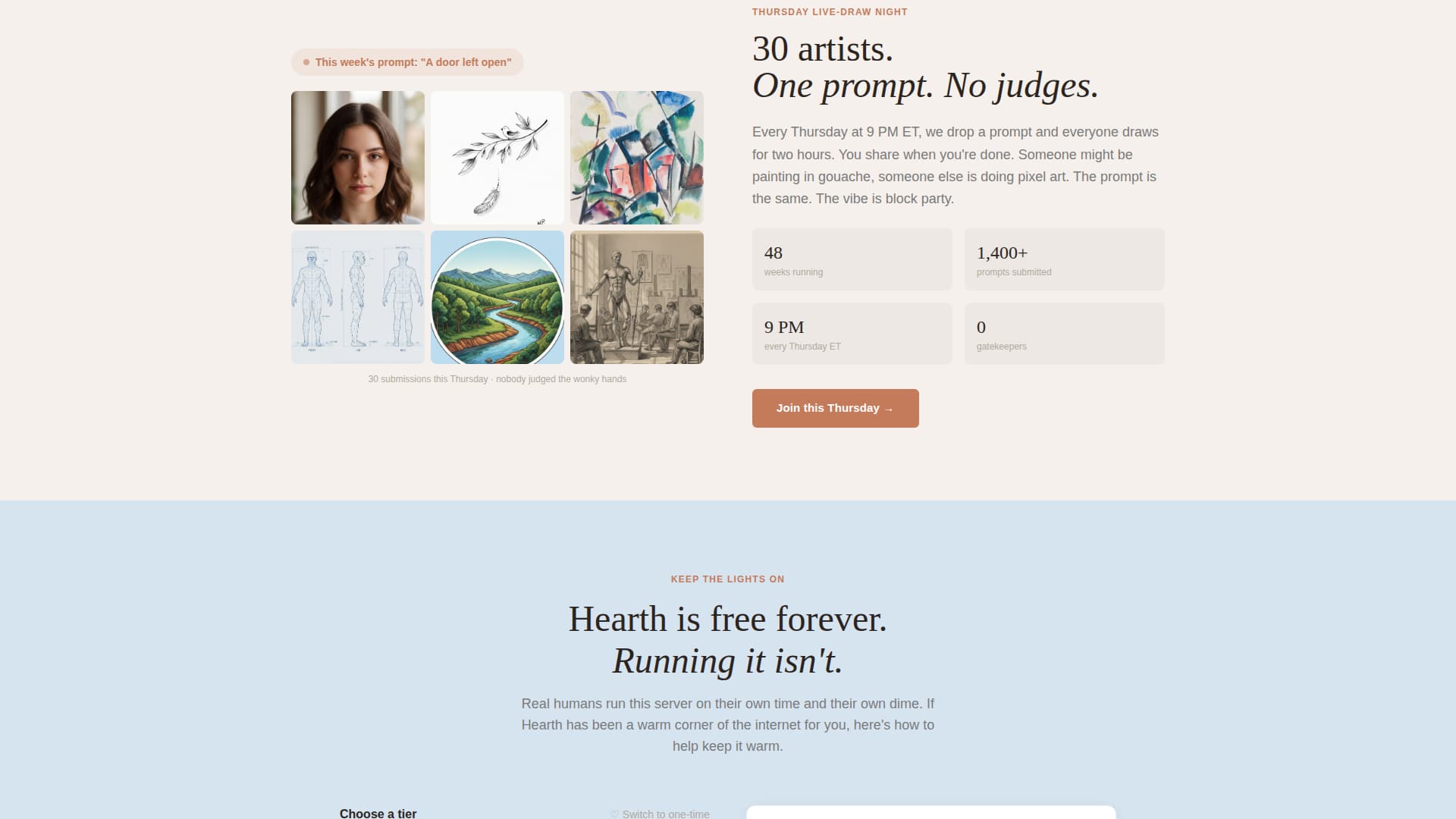Hearth - Vibrant Artists Landing Page Template