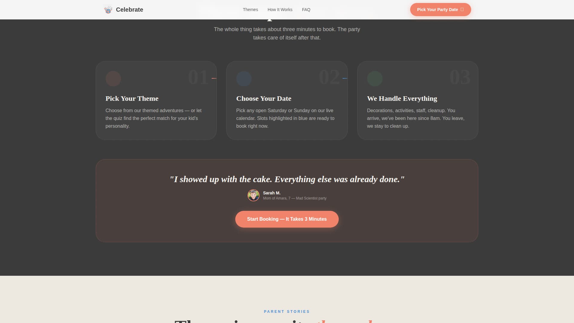 Kids Party & Entertainment Advanced Booking Website Template
