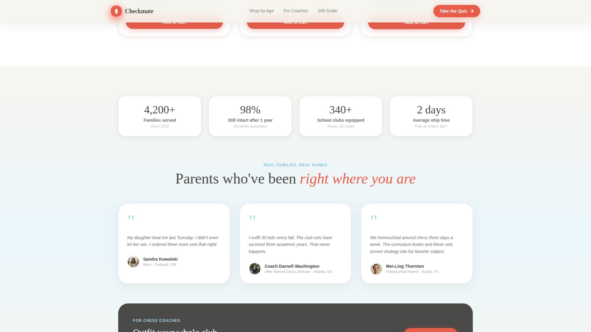 Kids Chess Specialist Booking Website Template