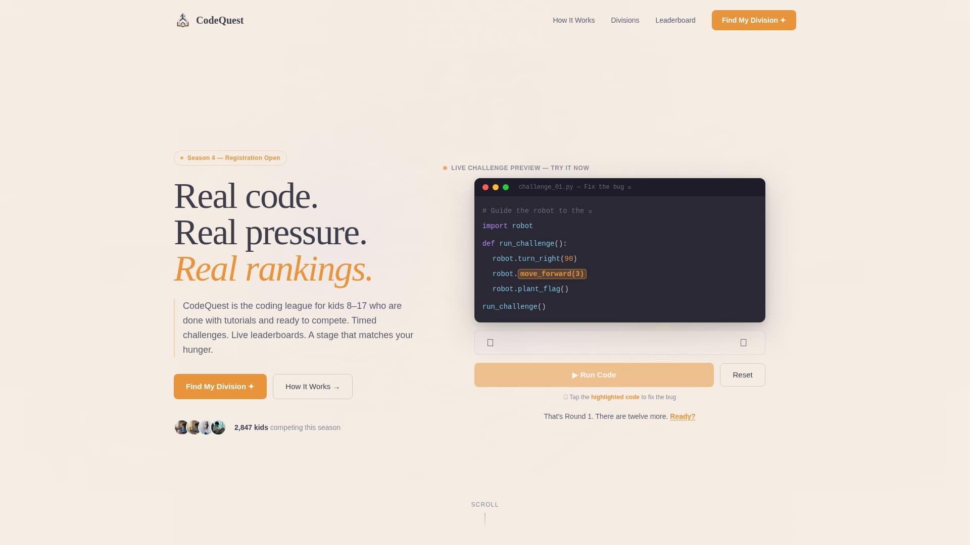 Codequest - Engaging Kids Coding Landing Page Template