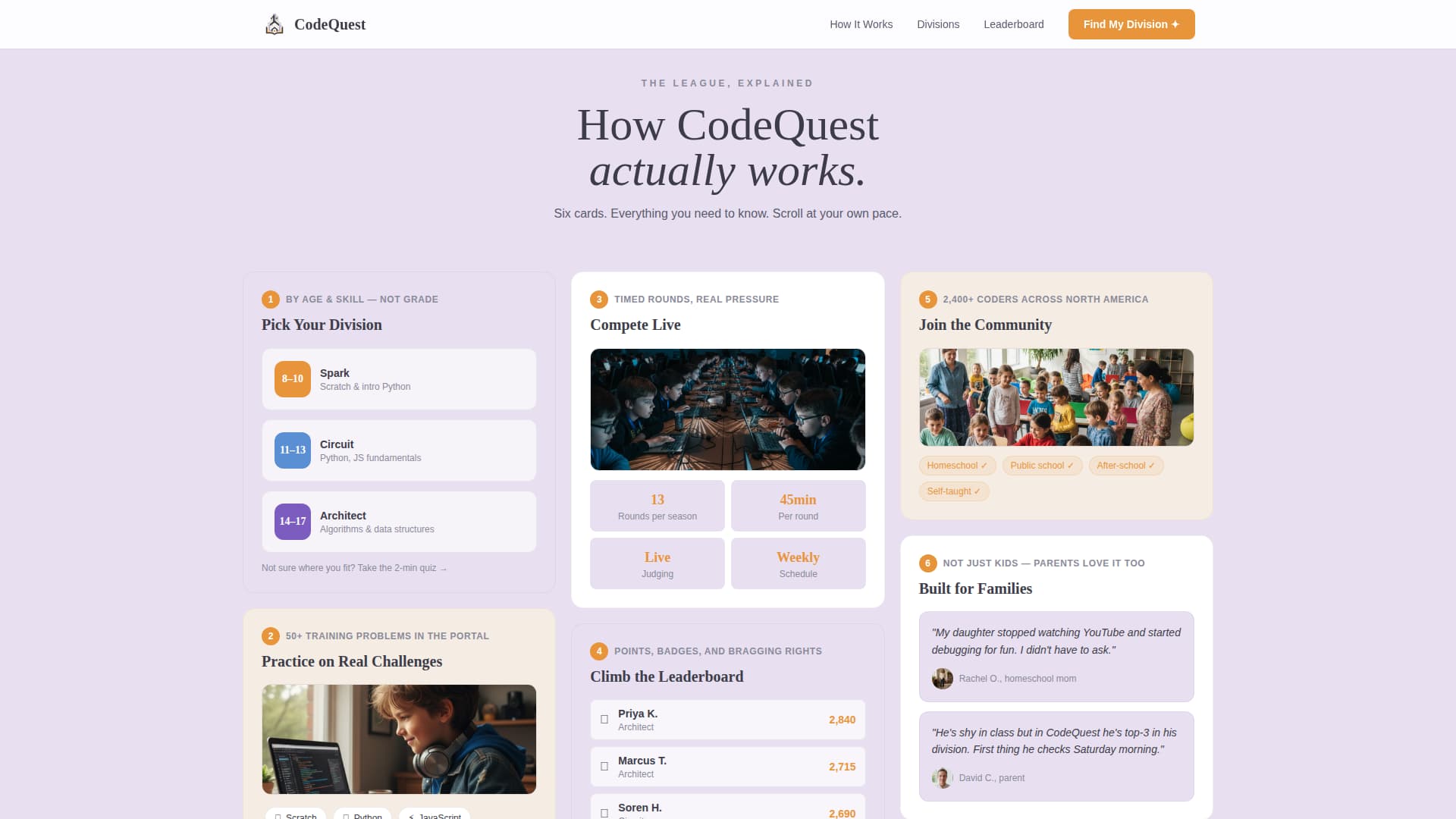 Codequest - Engaging Kids Coding Landing Page Template