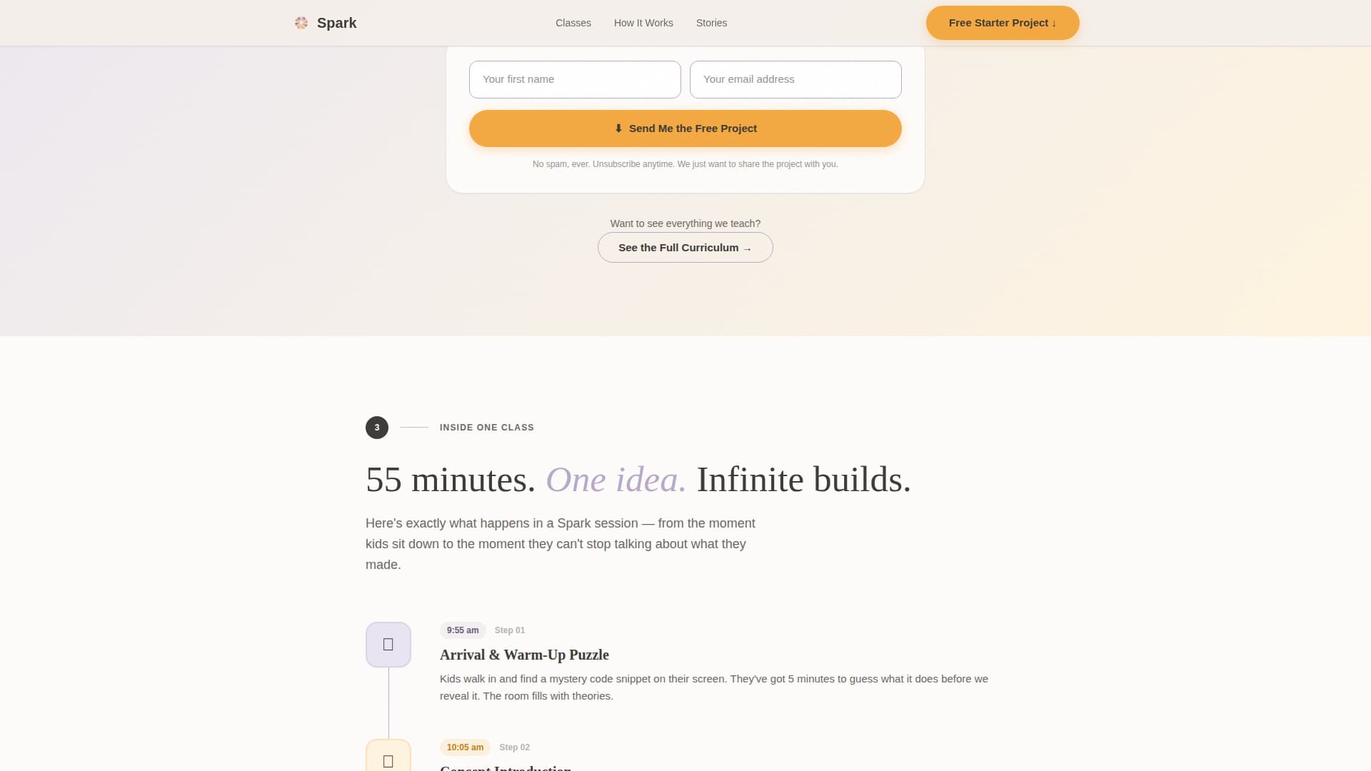 Spark - Delightful Coding Landing Page Template