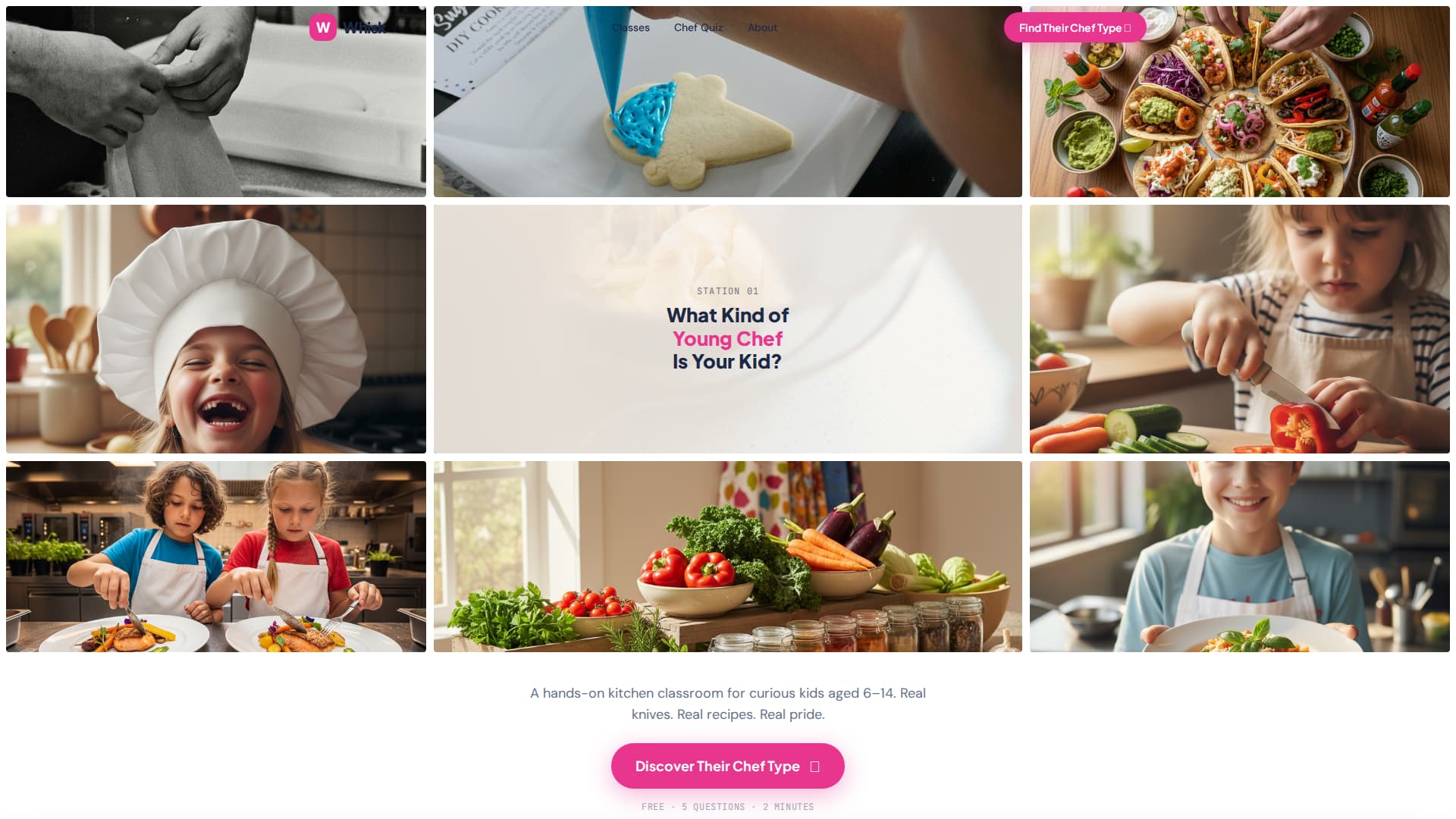 Kids - Modern Cooking Landing Page Template