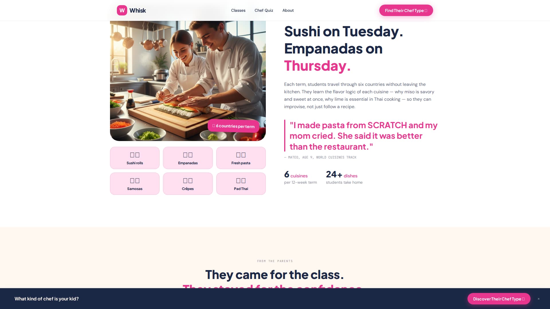 Kids - Modern Cooking Landing Page Template