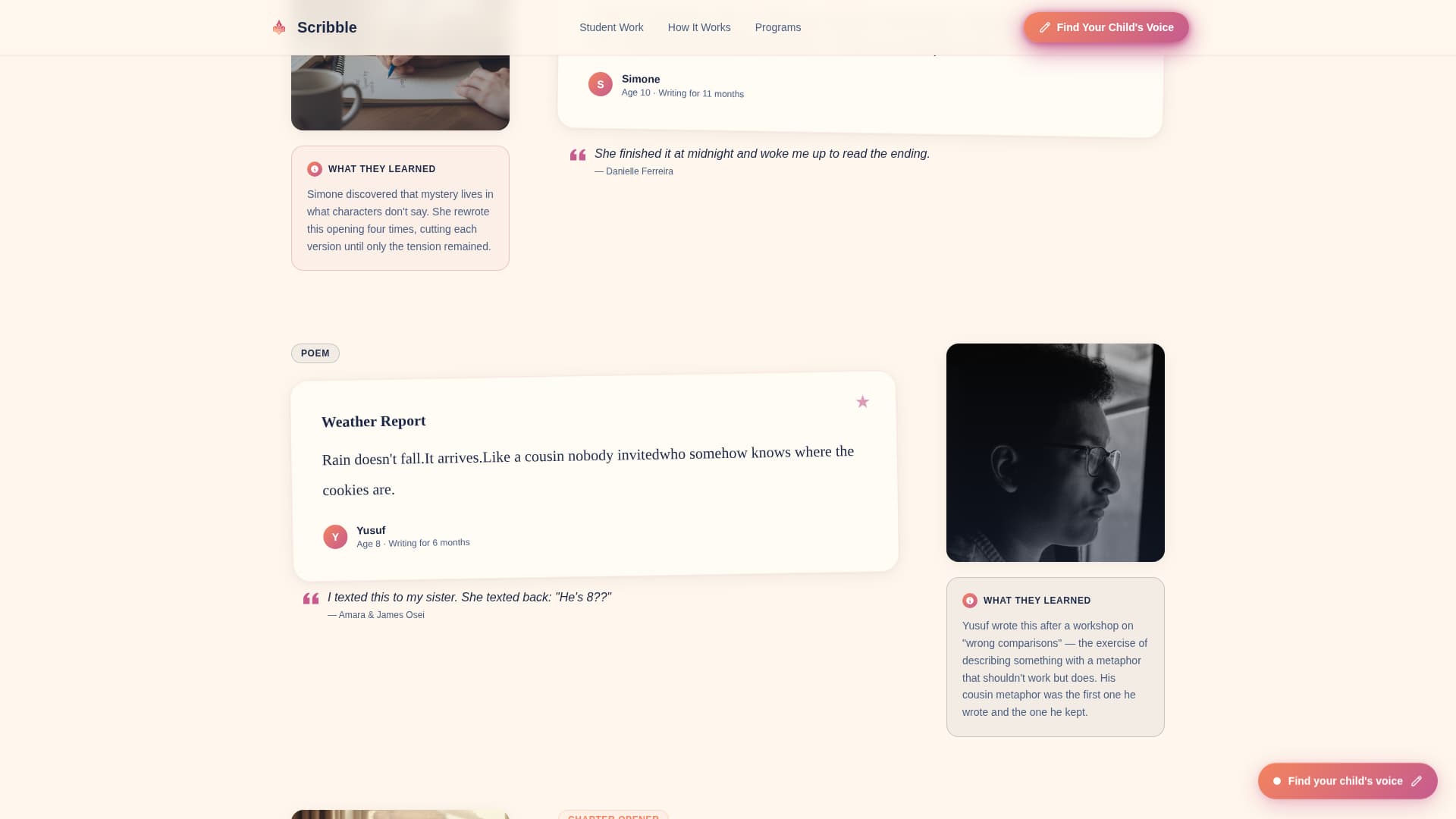 Scribble - Inspiring Kidswriting Landing Page Template