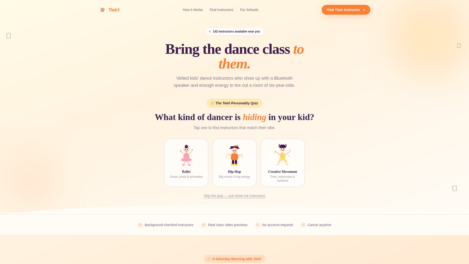 Twirl - Vibrant Dance Landing Page Template
