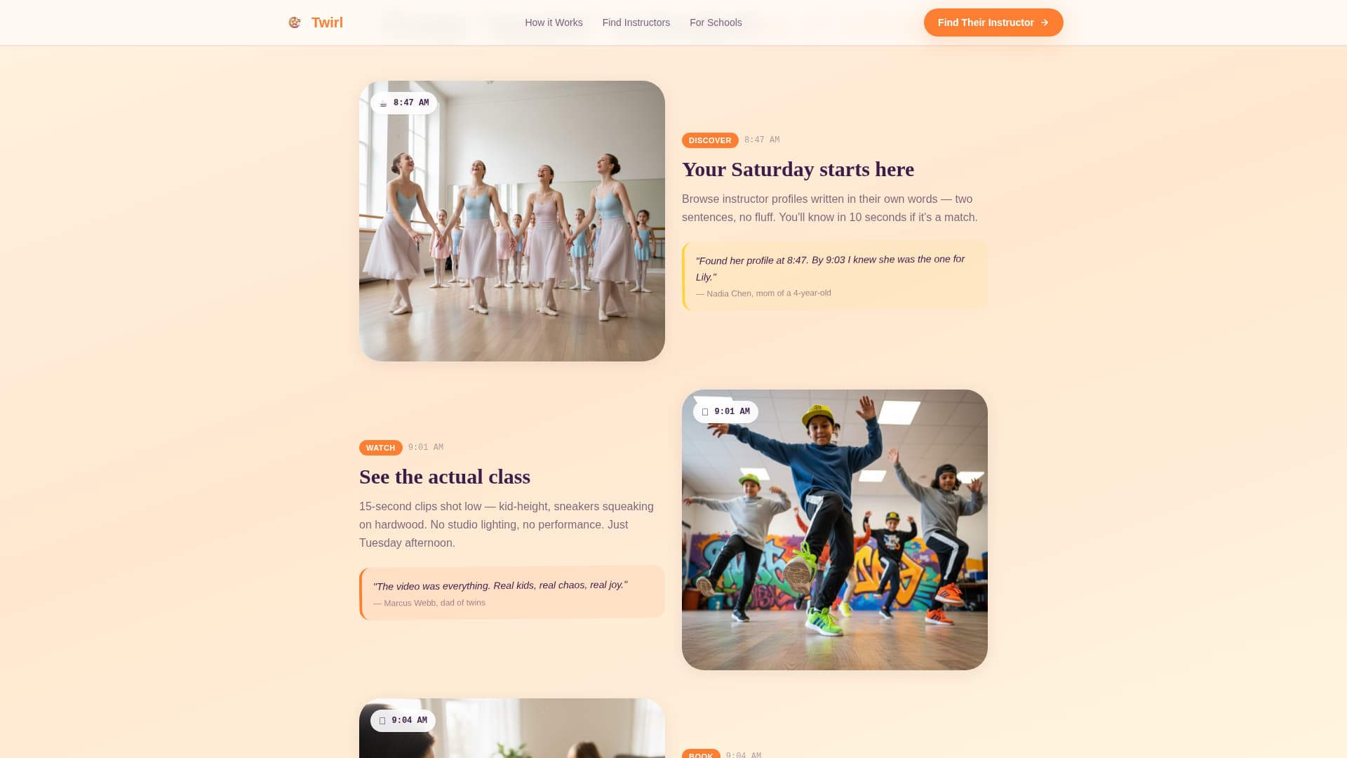 Twirl - Vibrant Dance Landing Page Template