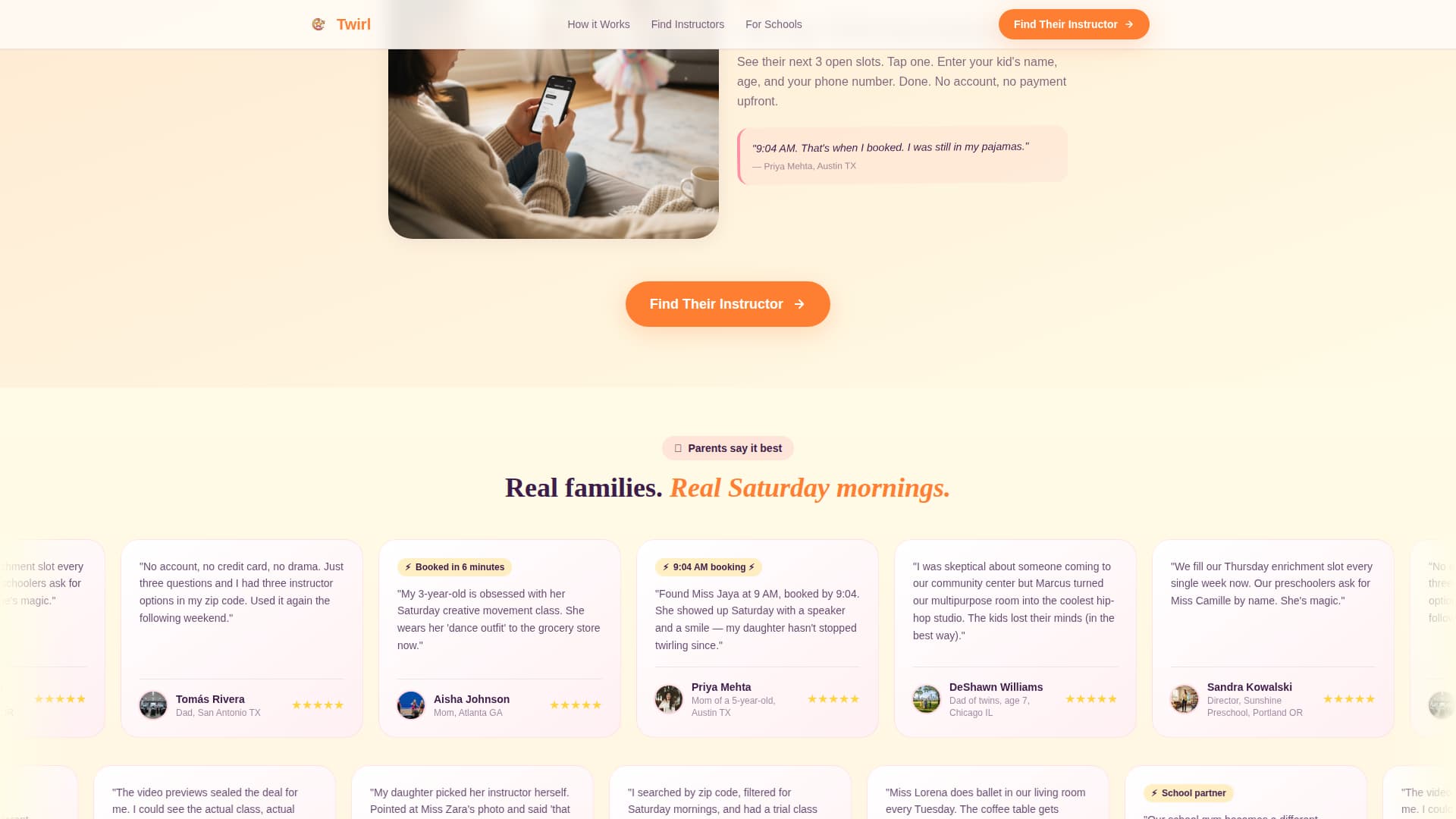 Twirl - Vibrant Dance Landing Page Template