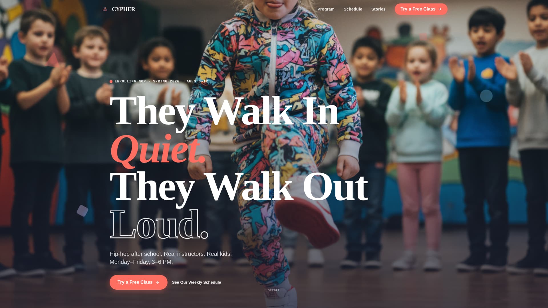 Cypher - Energetic Dance Landing Page Template