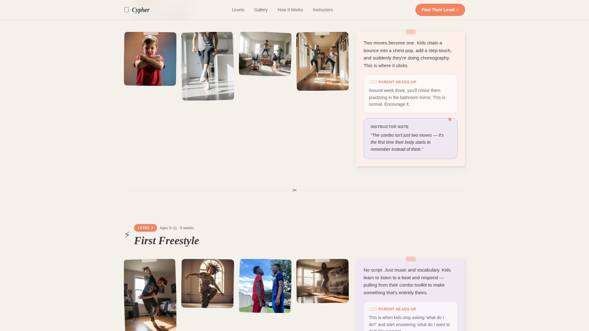 Cypher - Dynamic Kidsdance Landing Page Template