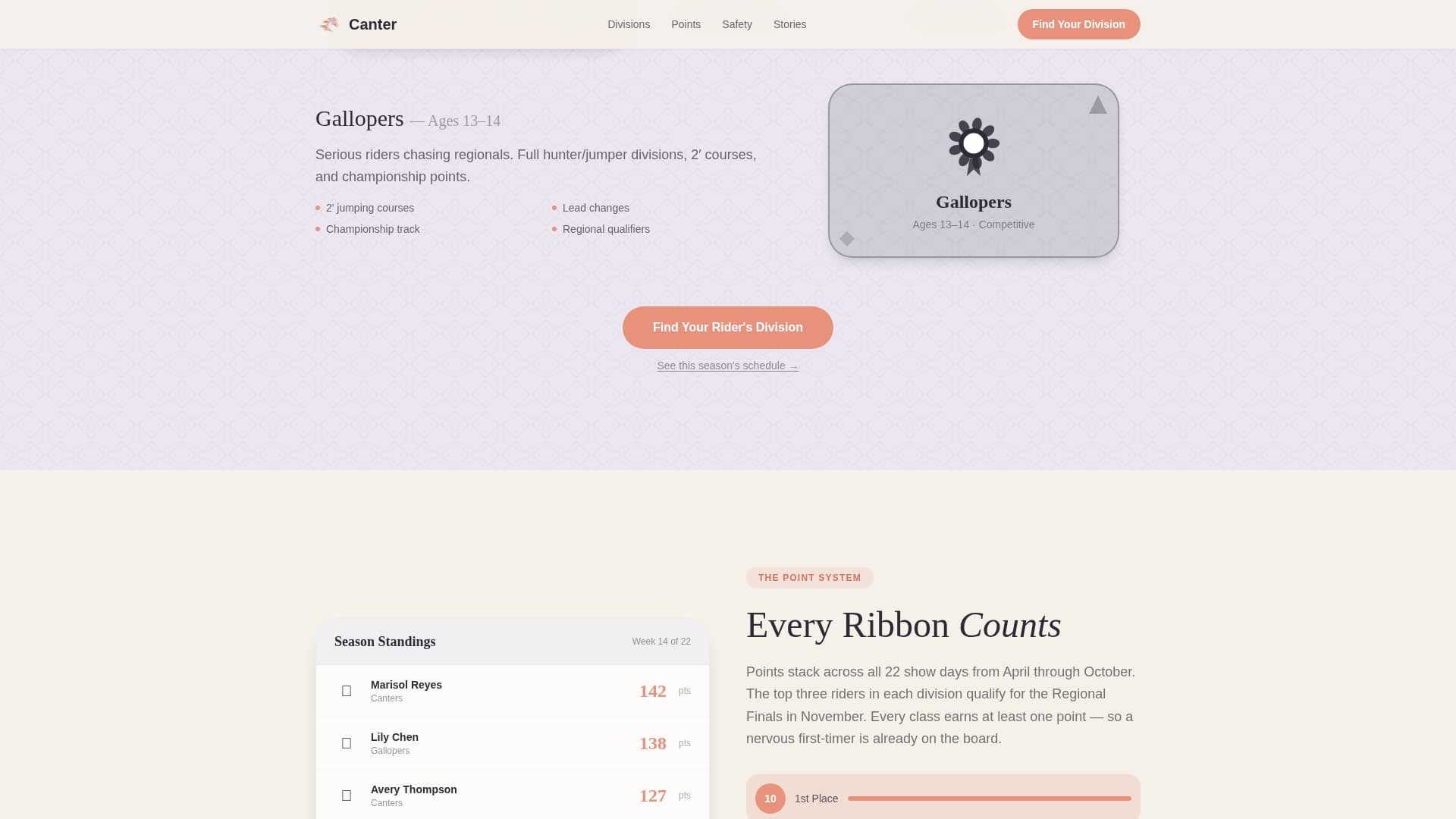Canter - Joyful Equestrian Landing Page Template