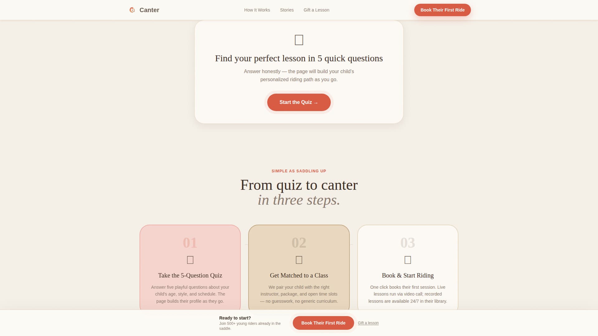 Canter - Enchanting Equestrian Landing Page Template