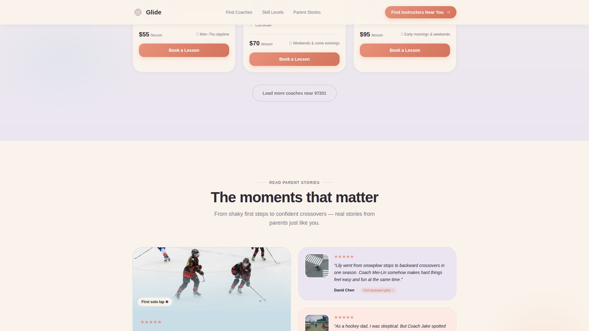 Glide - Trusted Skating Landing Page Template
