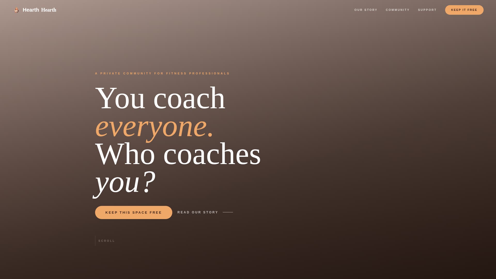 Hearth - Empowering Fitnessprofessionals Landing Page Template